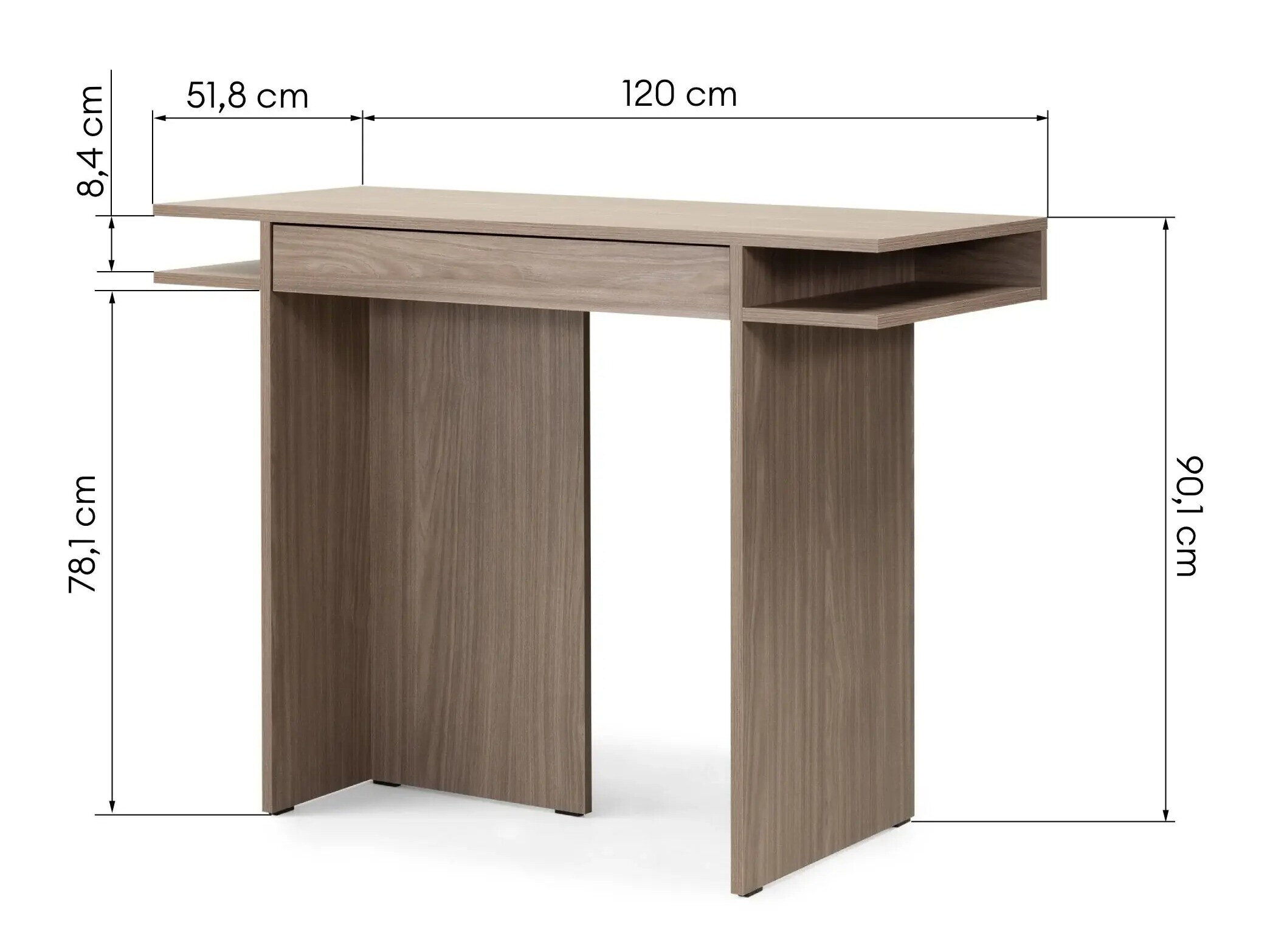 Työpöytä Sosone 104 (Tumma tammi)