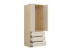 Vaatekaappi Nolcala 110 (Tammi + Beige)