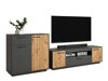 Living room set Melvelo 104 (Anthracite + Artisan oak)