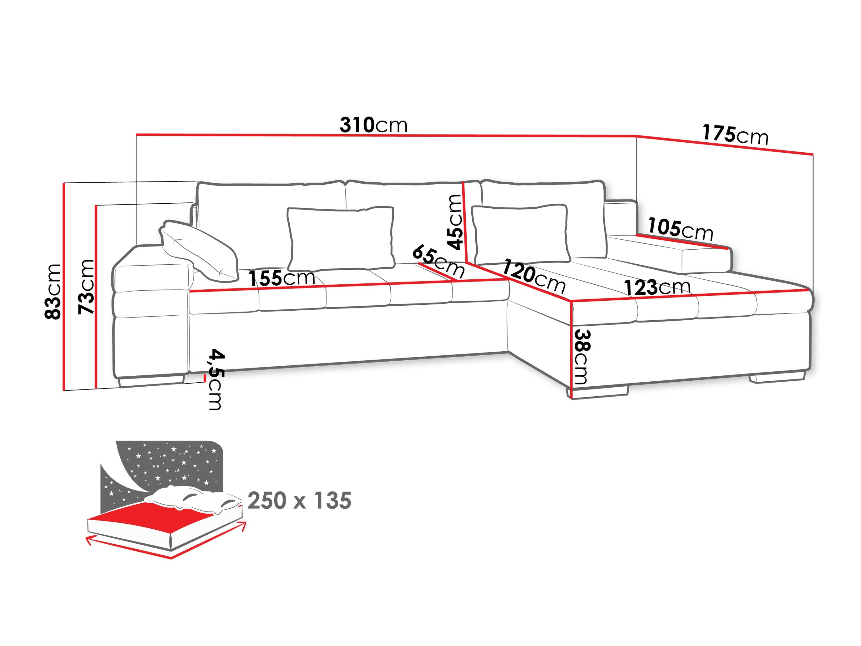 Corner sofa Comfivo Olivetum V (Rico 12)