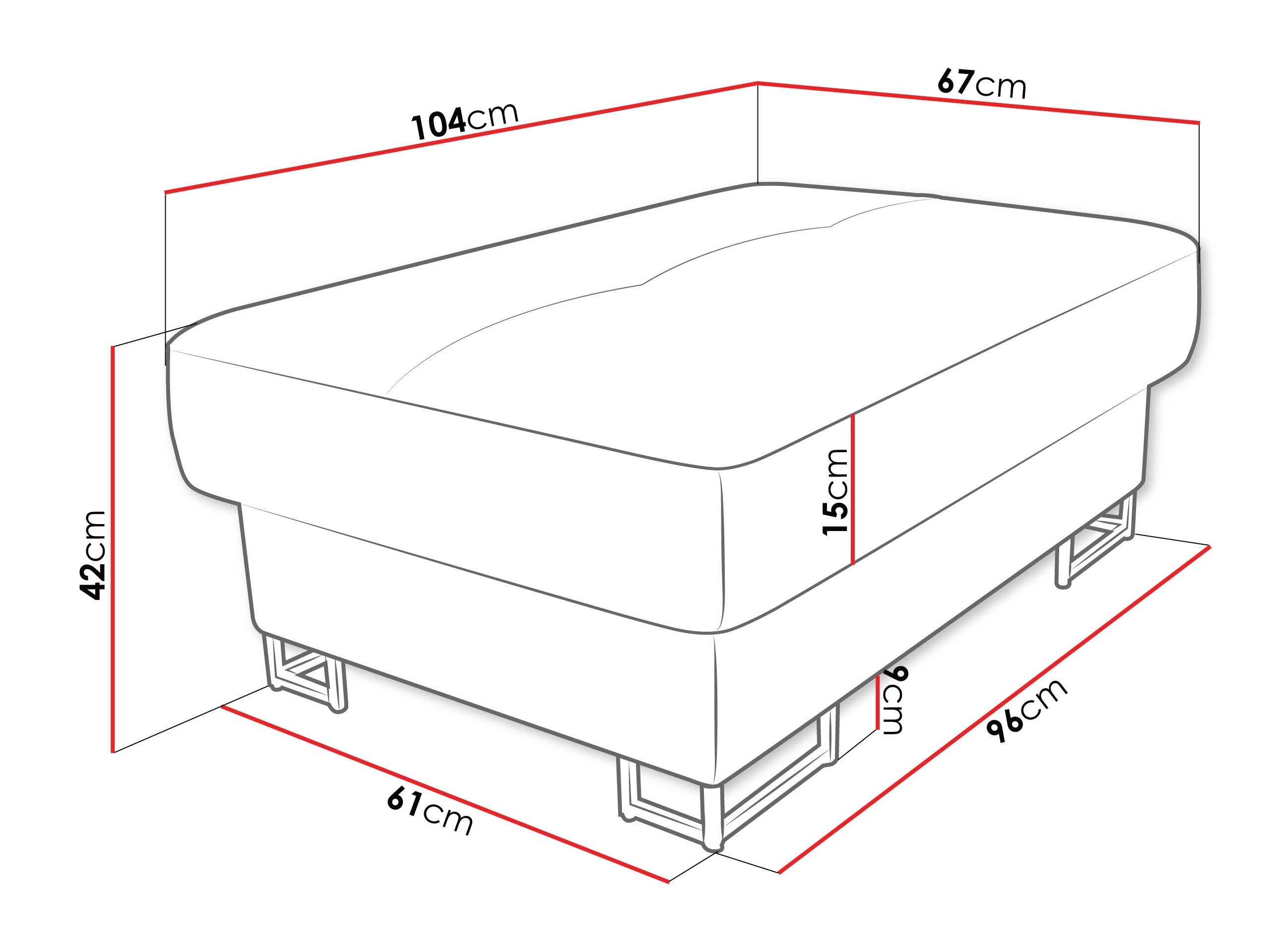 Upholstered bench Comfivo Ruta I (Rico 01)