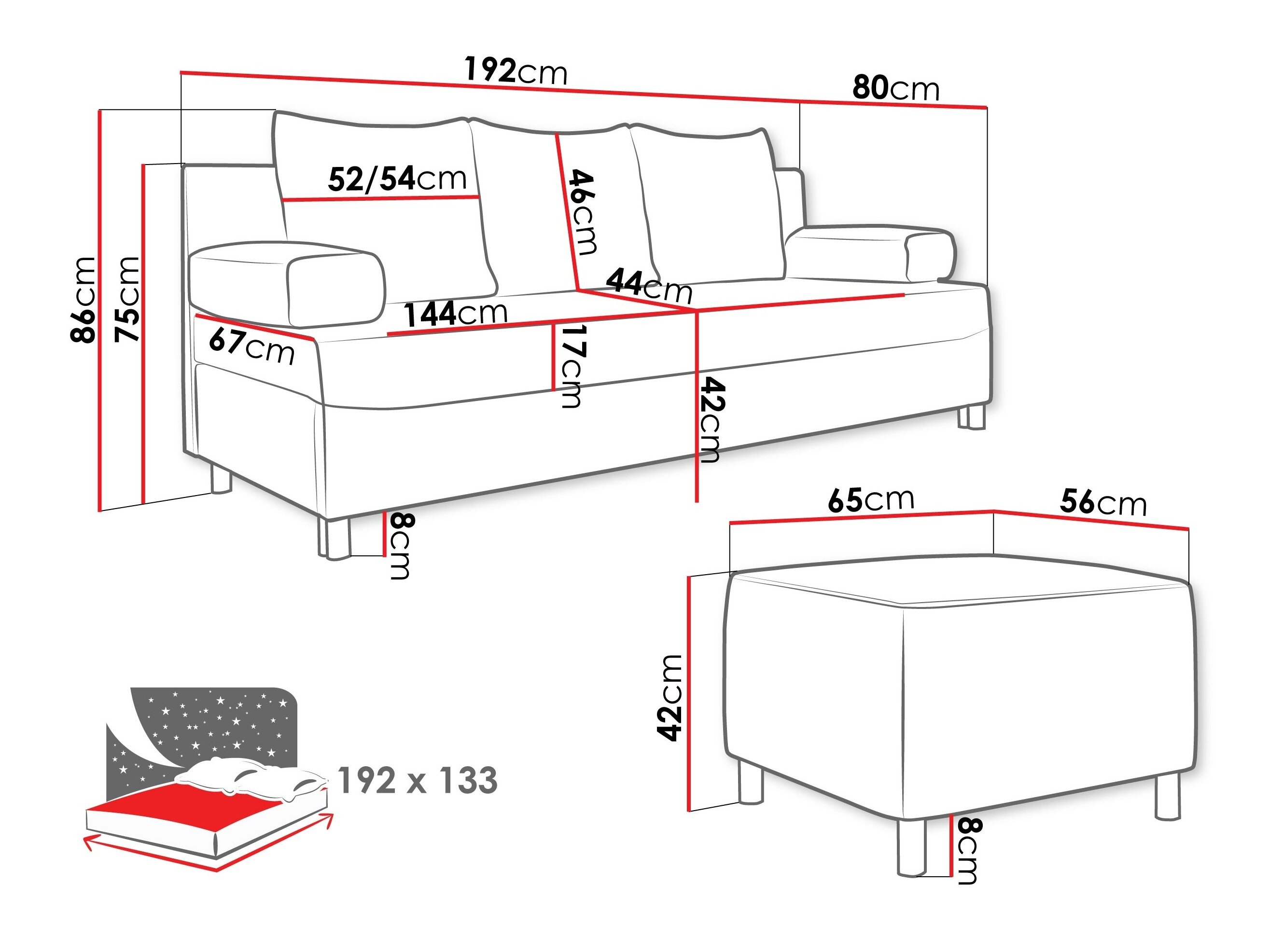 Upholstered furniture set Comfivo Artes I (Rico 01)