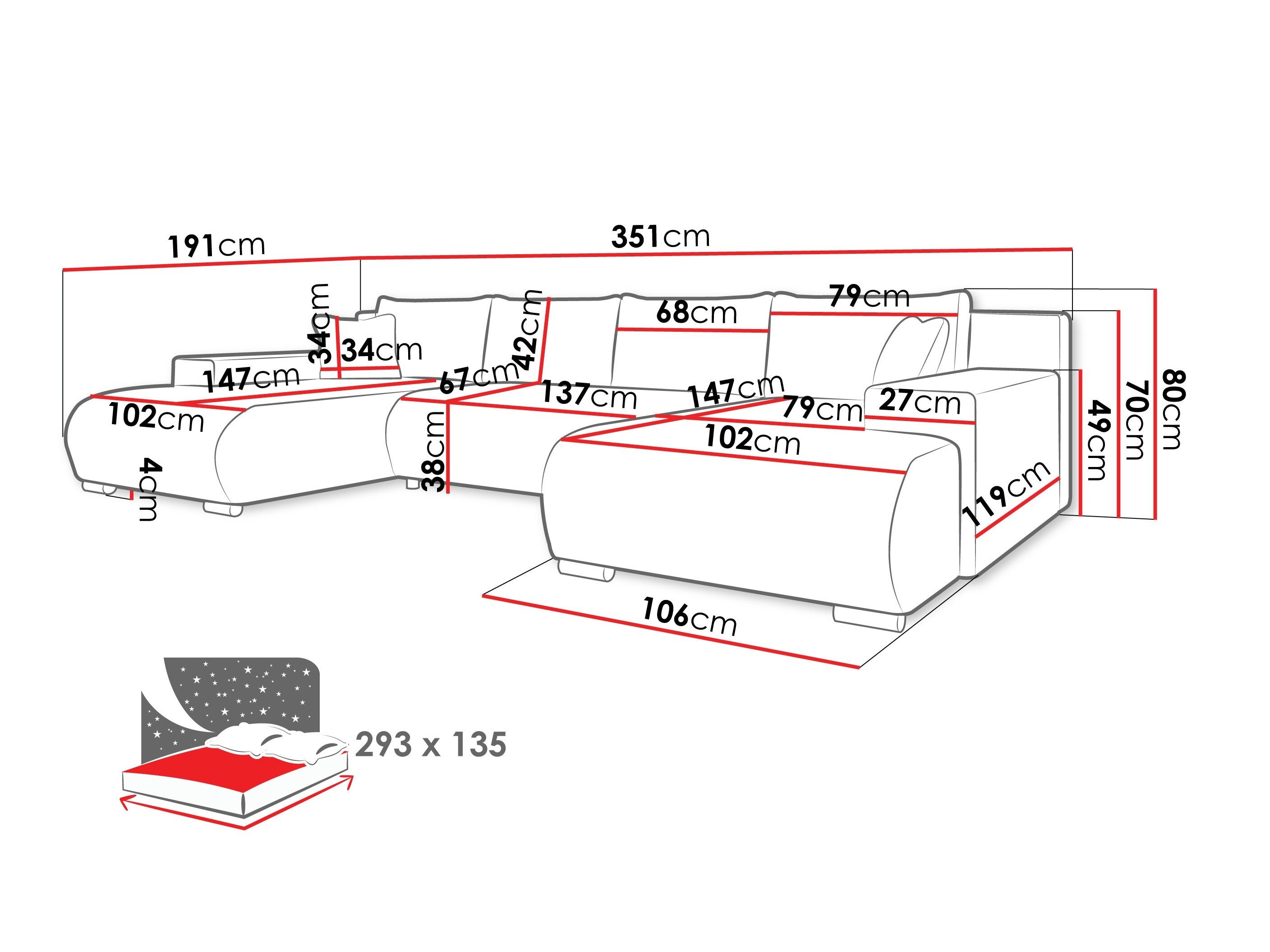 Corner sofa Comfivo Equus I (Rico 12)