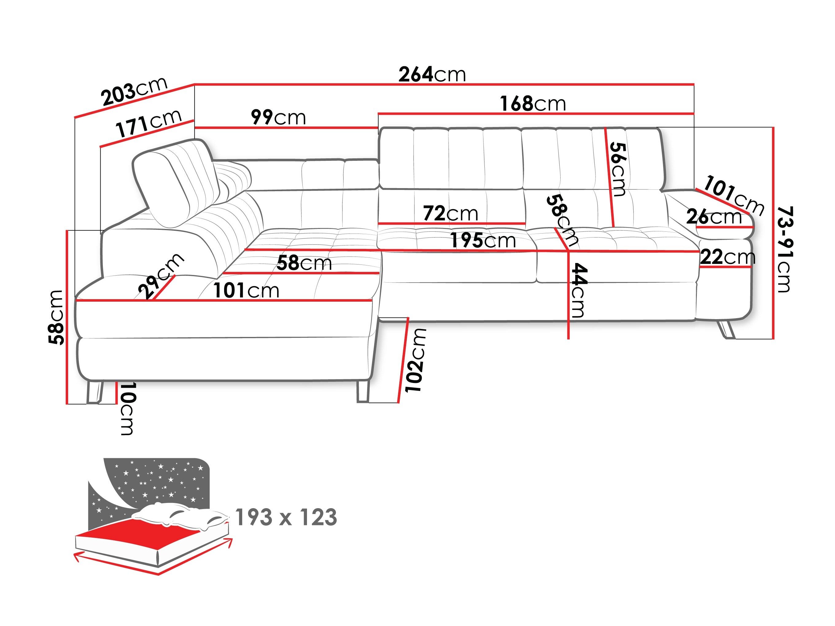 Corner sofa Comfivo Agnus I (Rico 01)
