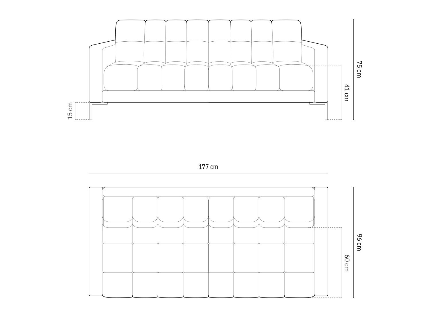 Sofa Lormelo 113 (Malia Cream)