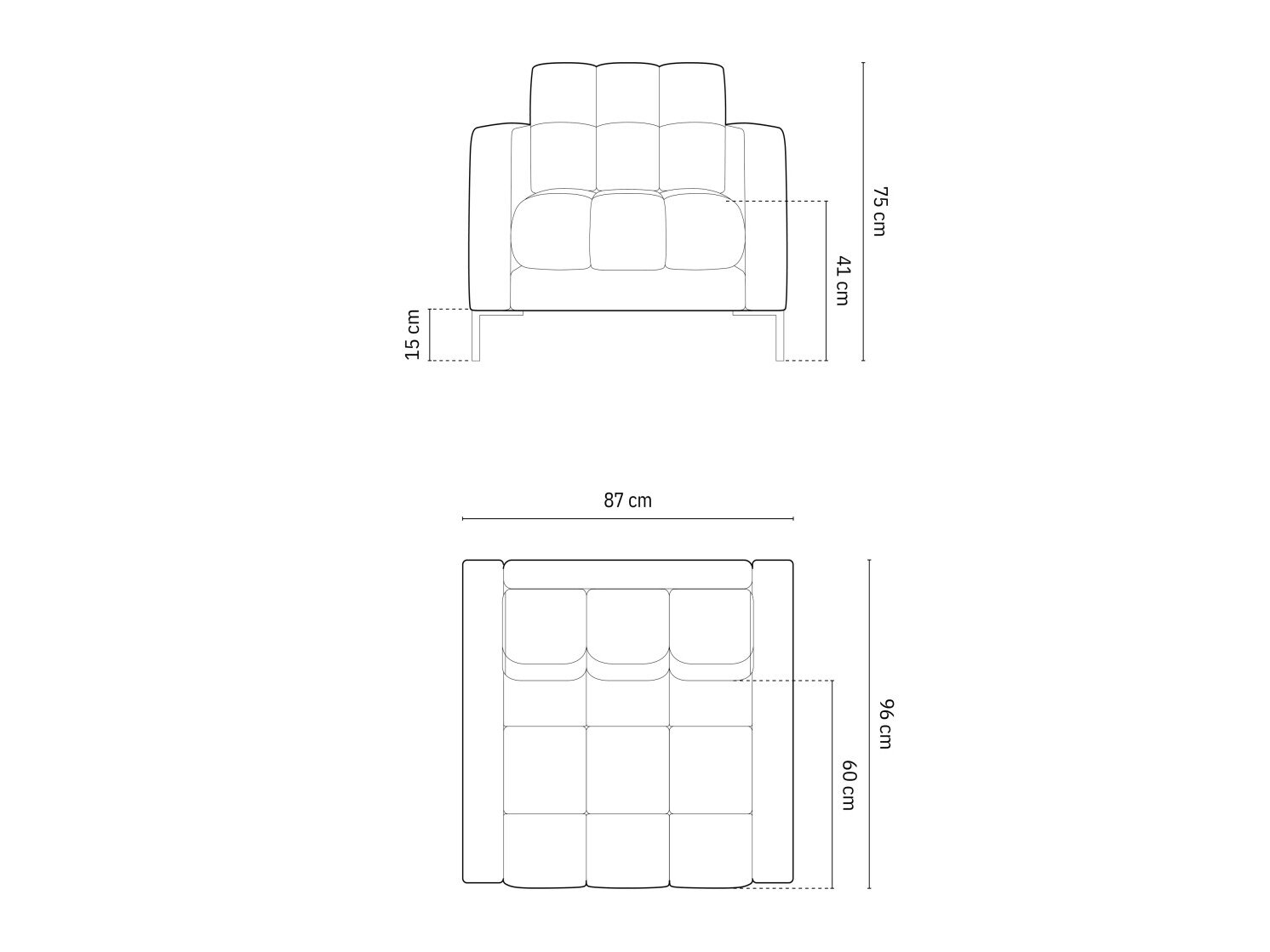 Armchair Lormelo 118 (Malia Cream)