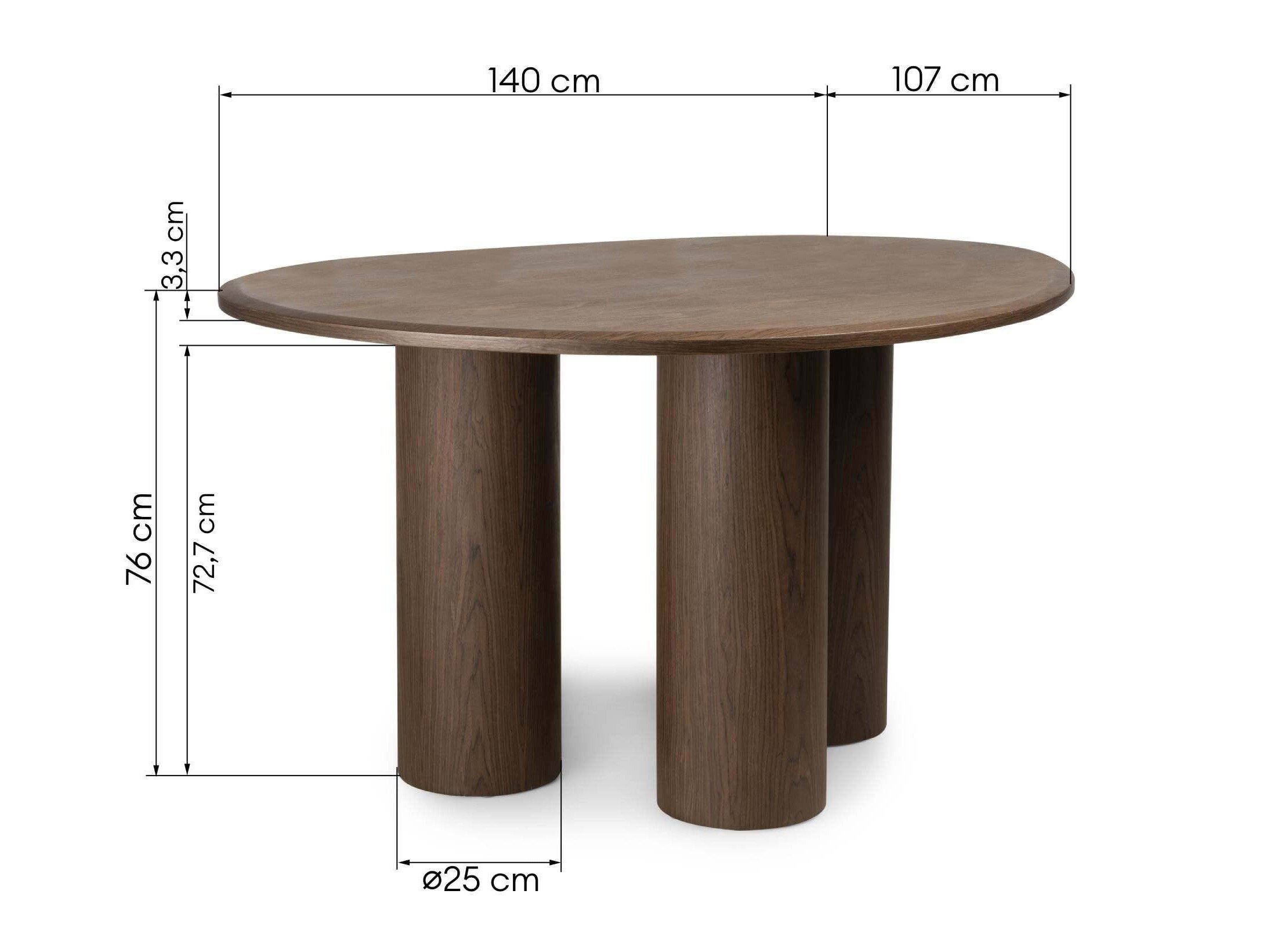 Pöytä Burleson 553 (Tumma puu)