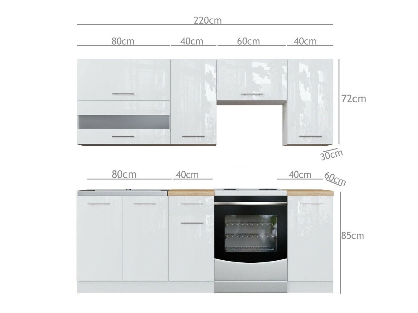 Moduulikeittiöryhmä Tiffa White 117