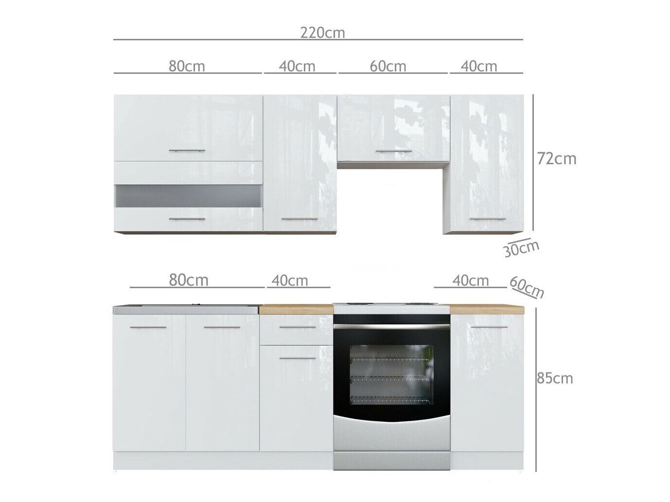Moduulikeittiöryhmä Tiffa Grey 104
