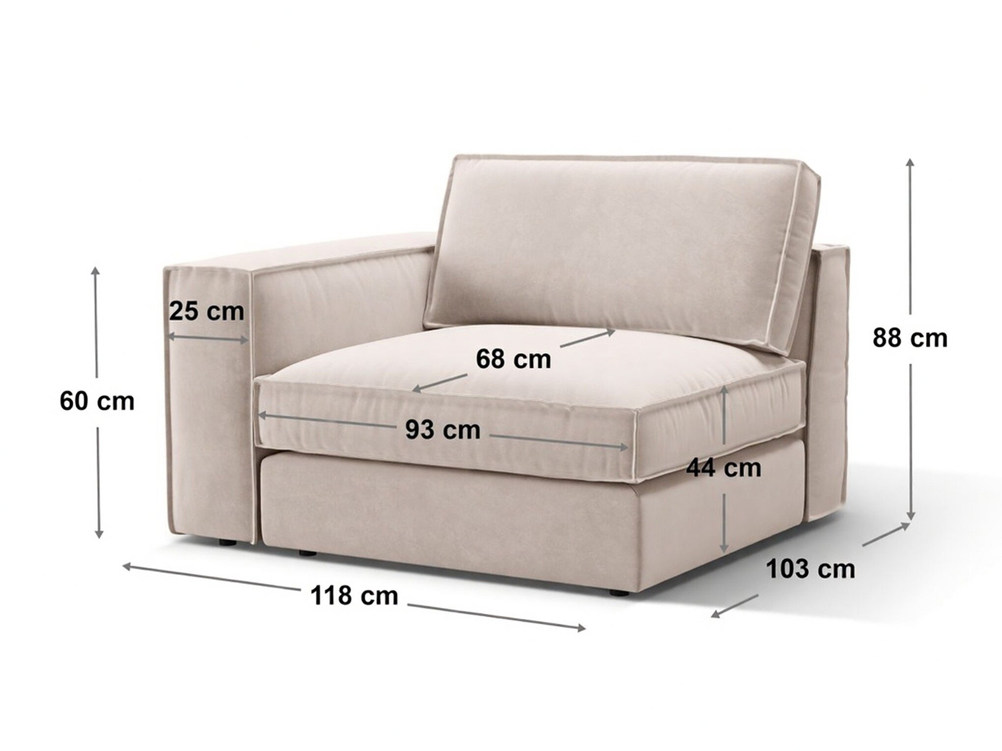 Modulaarinen istuinyksikkö Dalodei 103 (Babel White)
