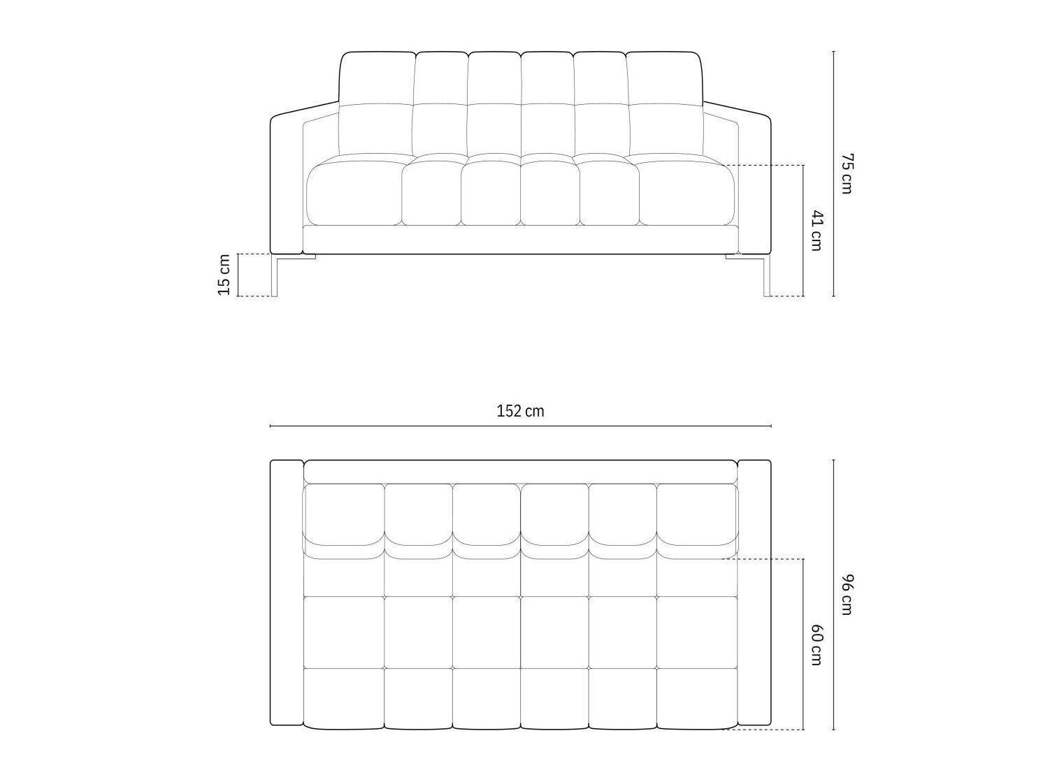 Sofa Calelbe 100 (Malia Cream)