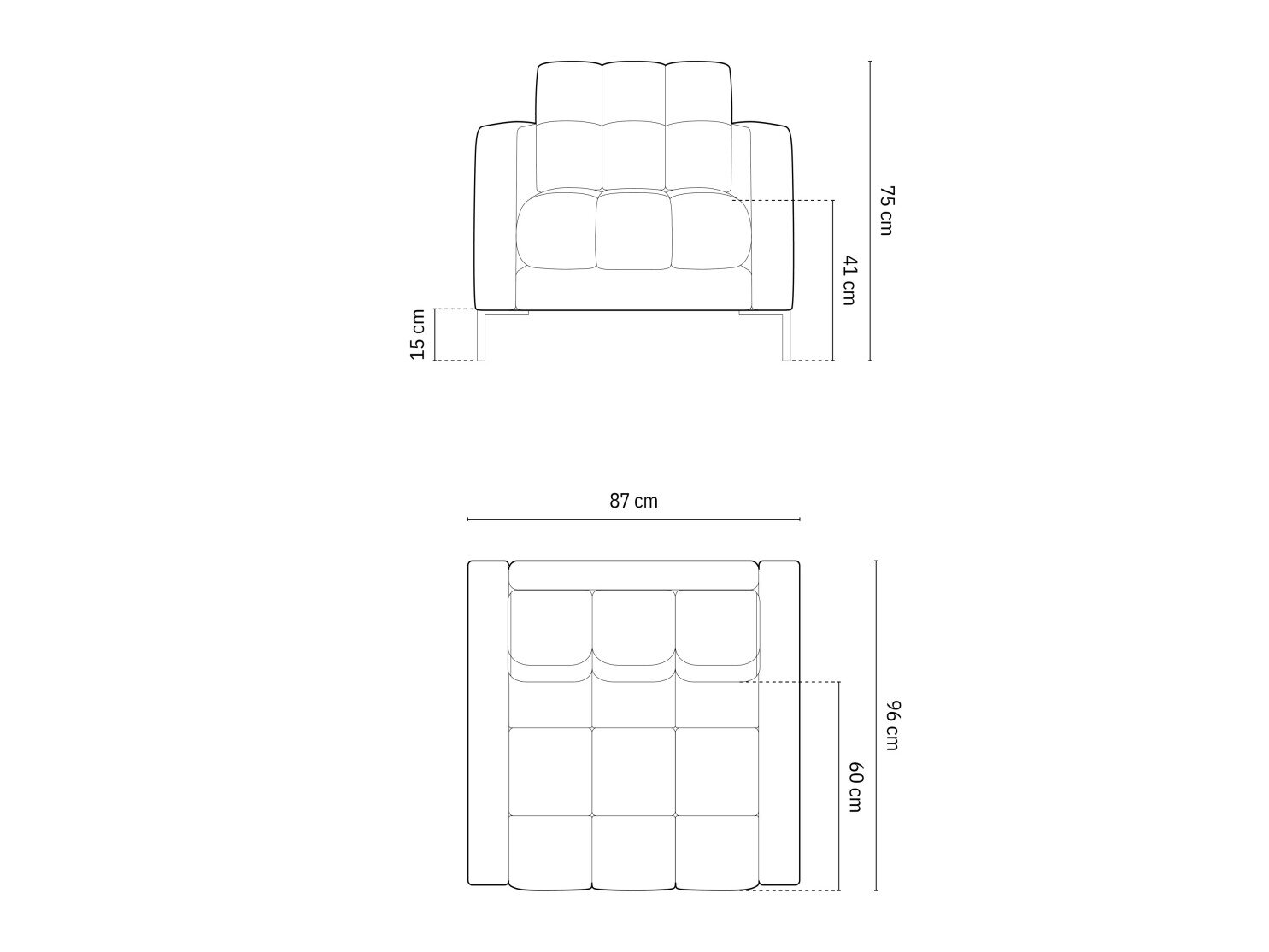 Armchair Calelbe 105 (Malia Cream)