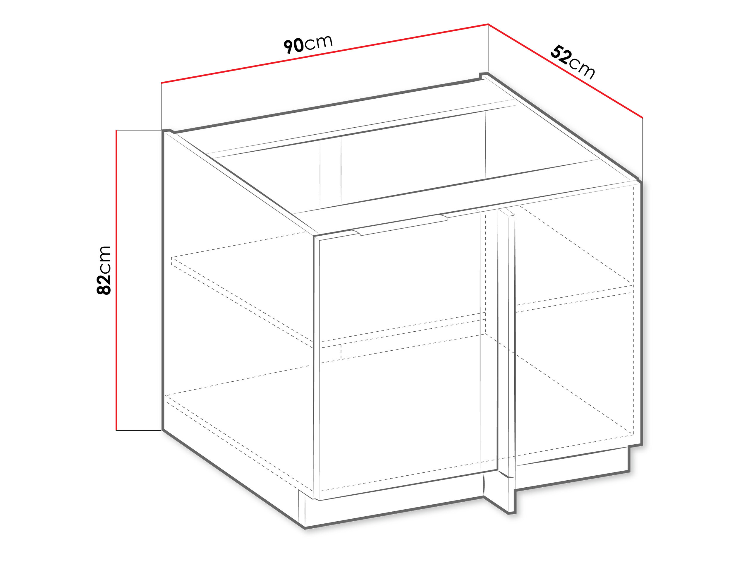 Modulaarinen kaappi ovilla Sole 100