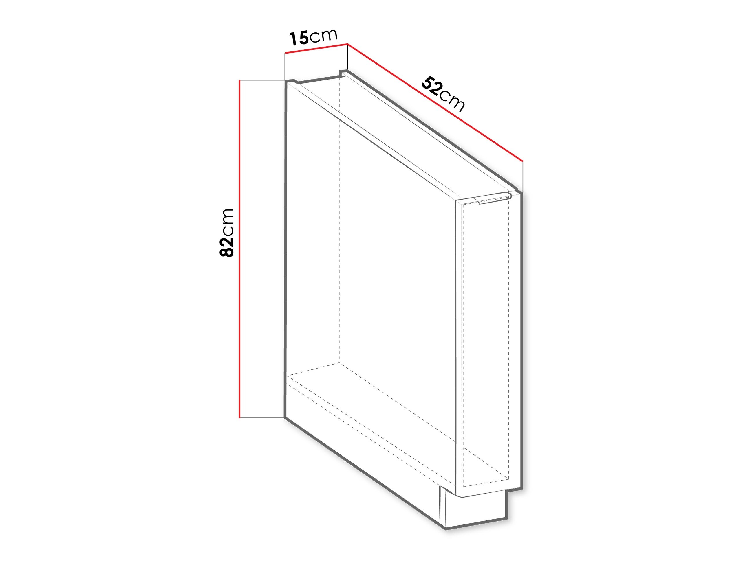 Modulaarinen kaappi ulosvedettävällä korilla Sole 101