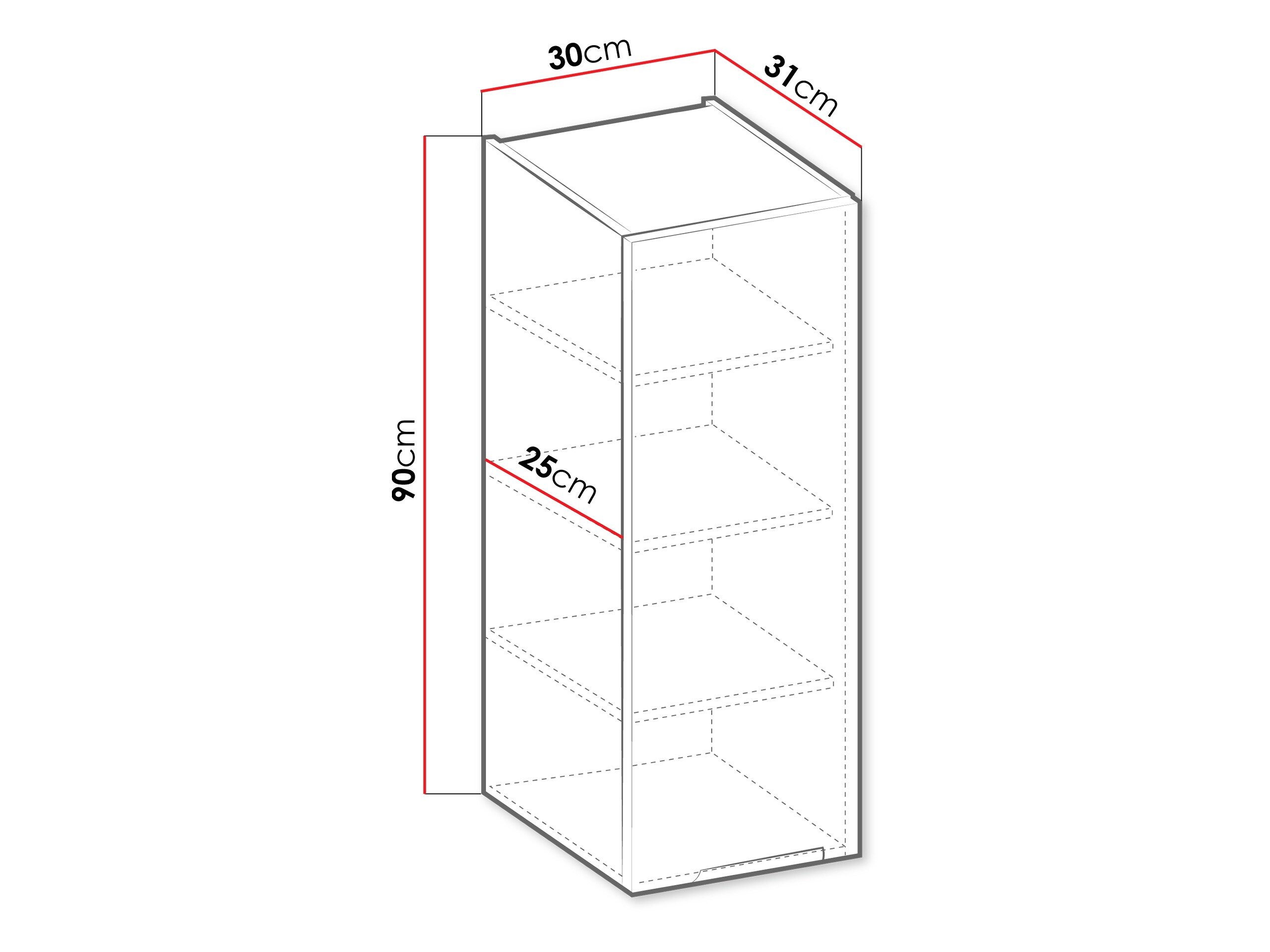Modulaarinen seinäkaappi Sole 113
