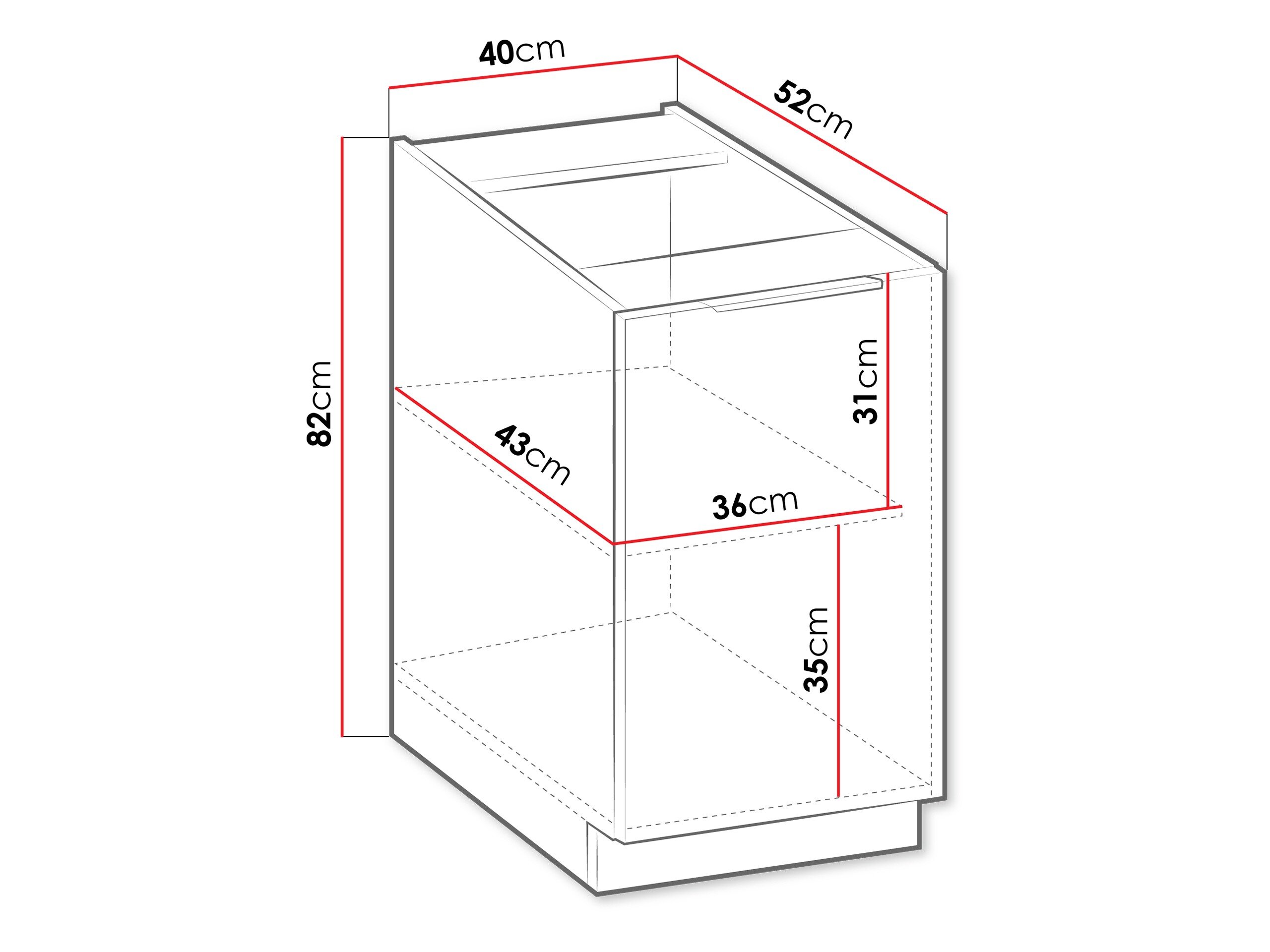 Modulaarinen kaappi ovilla Sole 114