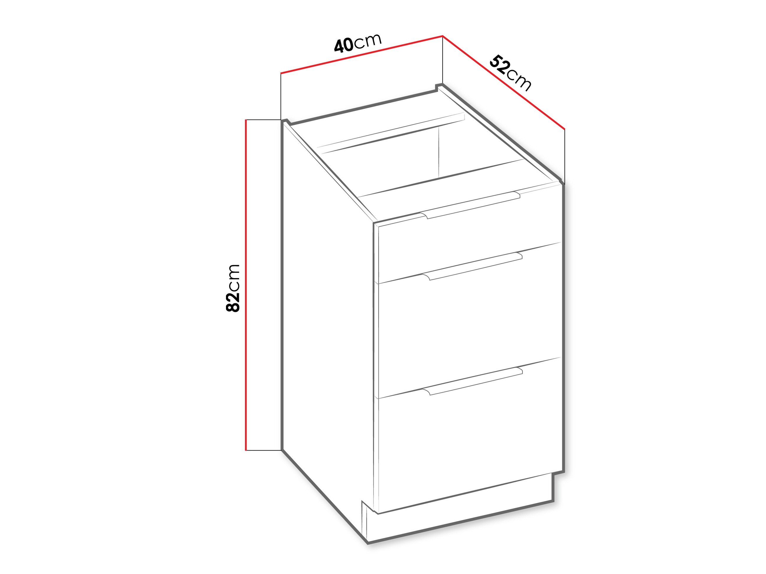 Modulaarinen kaappi vetolaatikoilla Sole 115