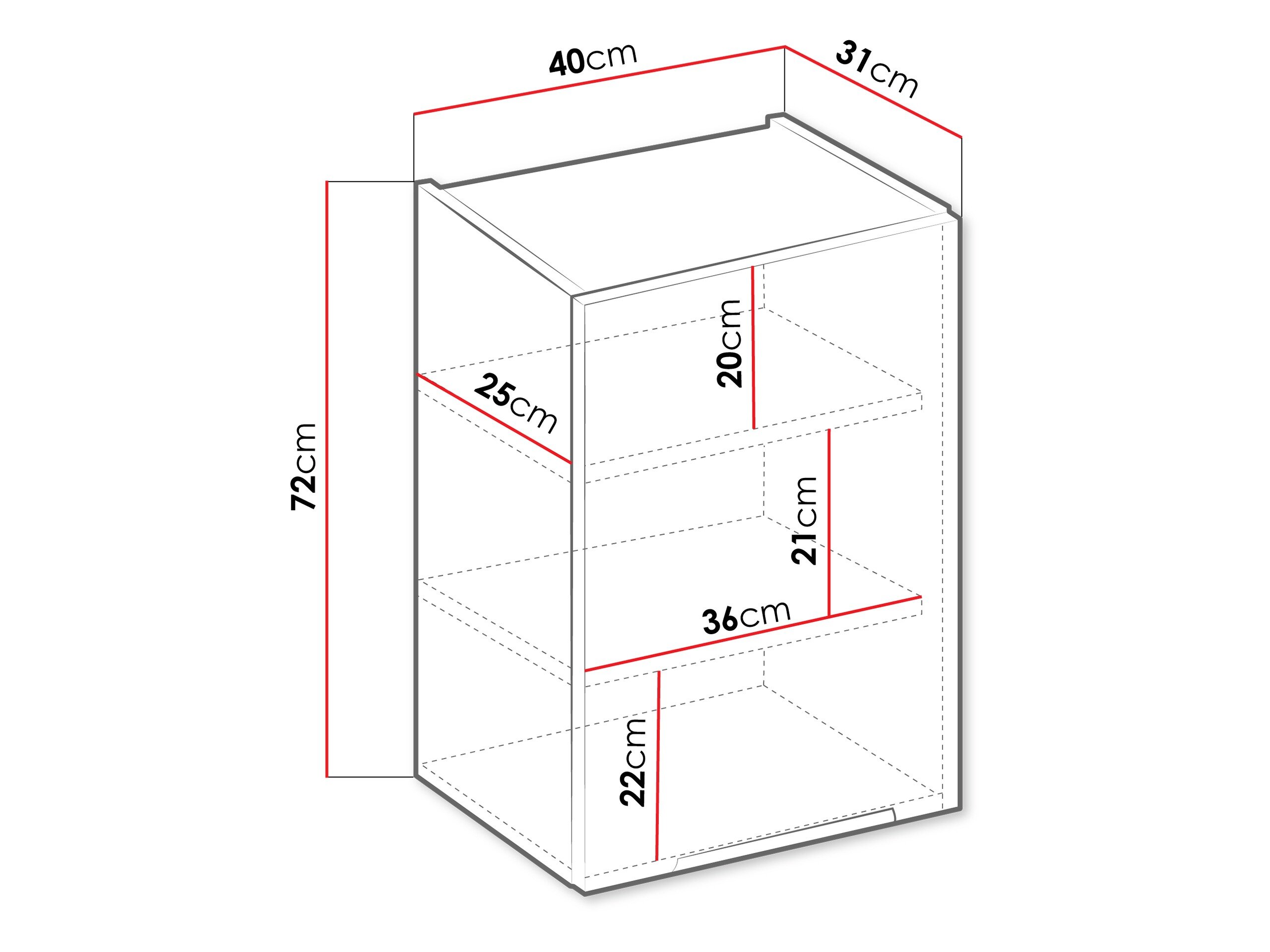 Modulaarinen seinäkaappi Sole 117