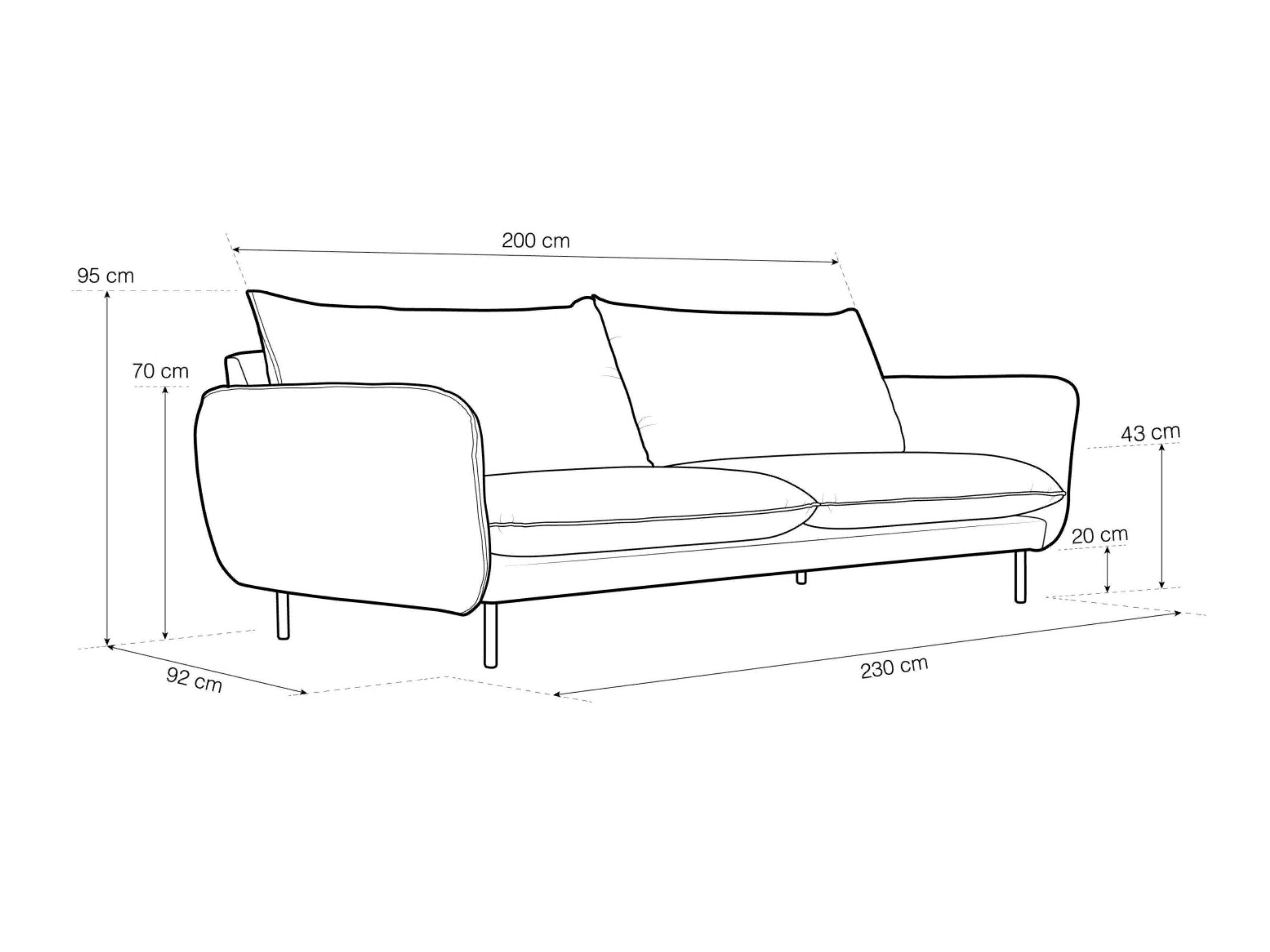 Sofa Ferlevi 121 (Malia Tumeric)