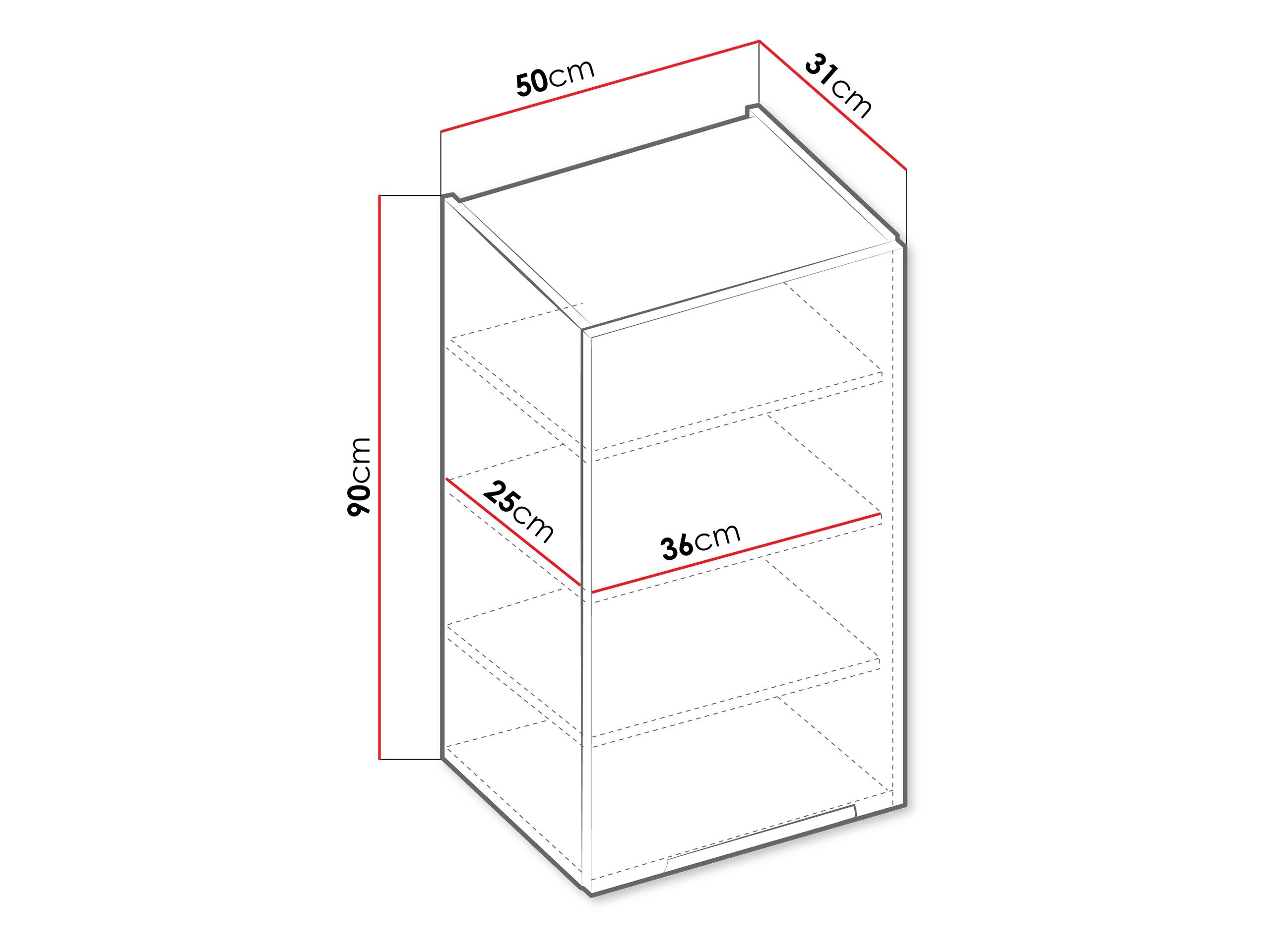 Modulaarinen seinäkaappi Sole 123