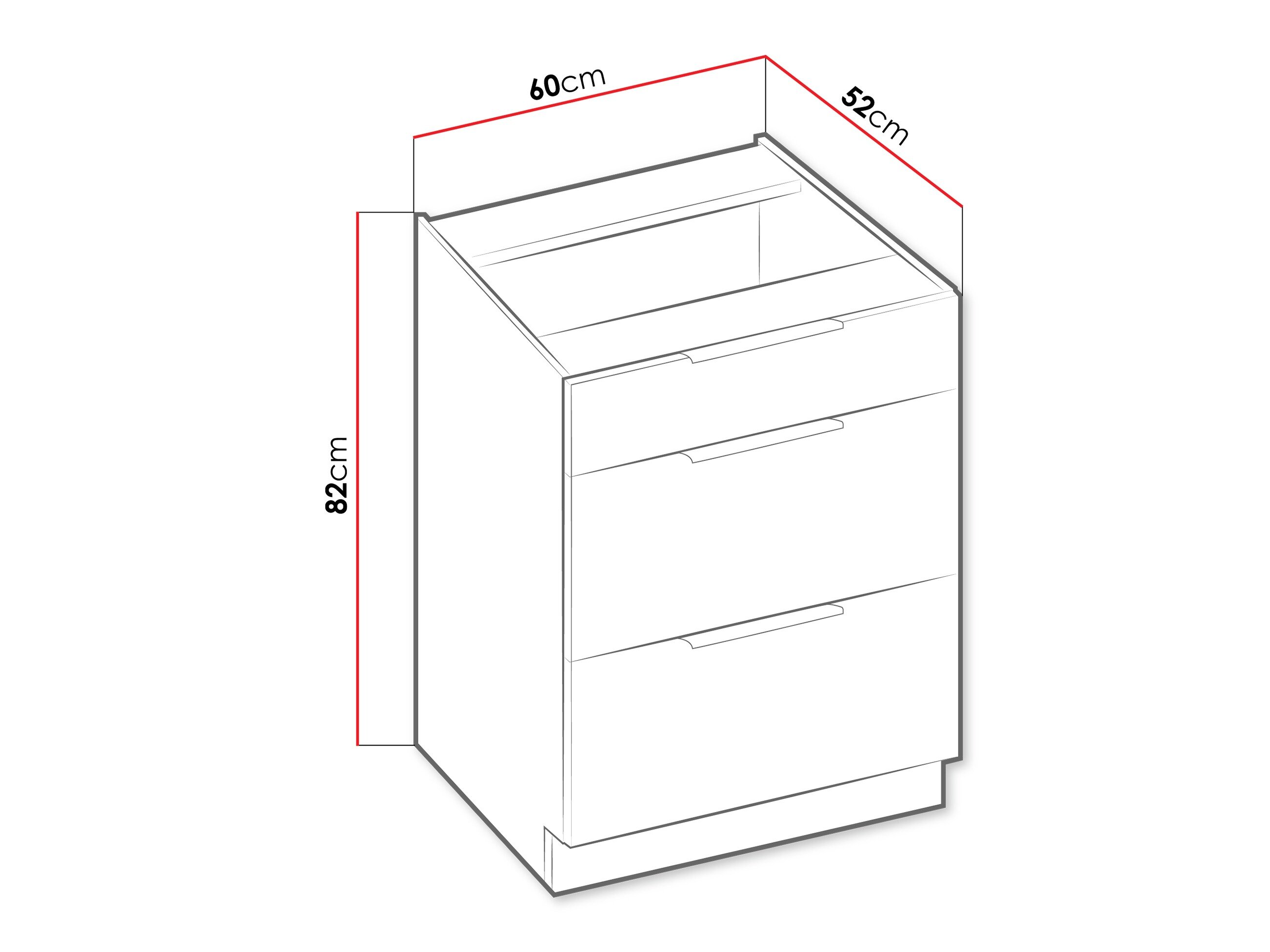 Modulaarinen kaappi vetolaatikoilla Sole 126