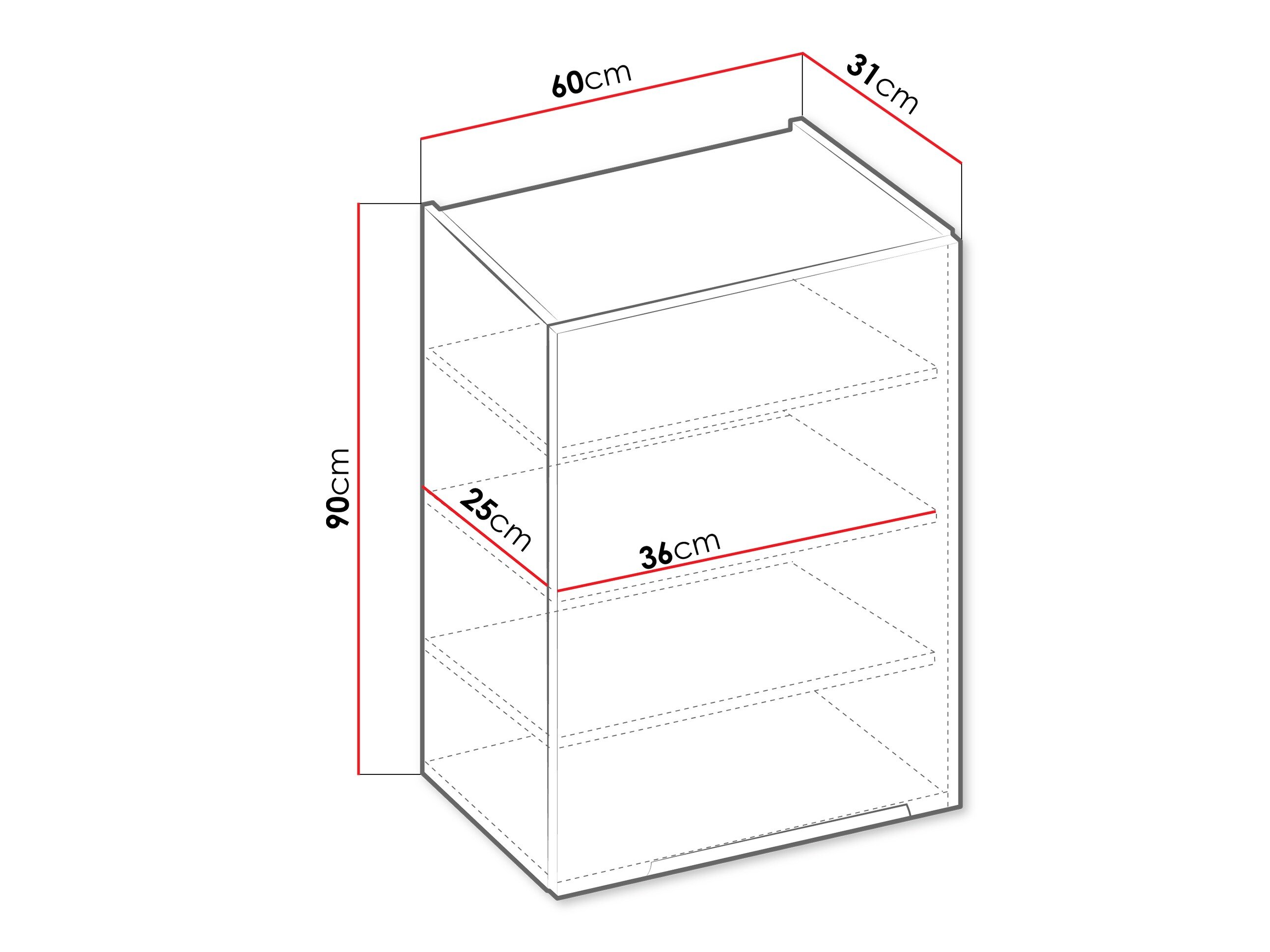 Modulaarinen seinäkaappi Sole 137