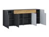Chest of drawers Torsone 102 (Anthracite + Gloss anthracite + Grandson oak)