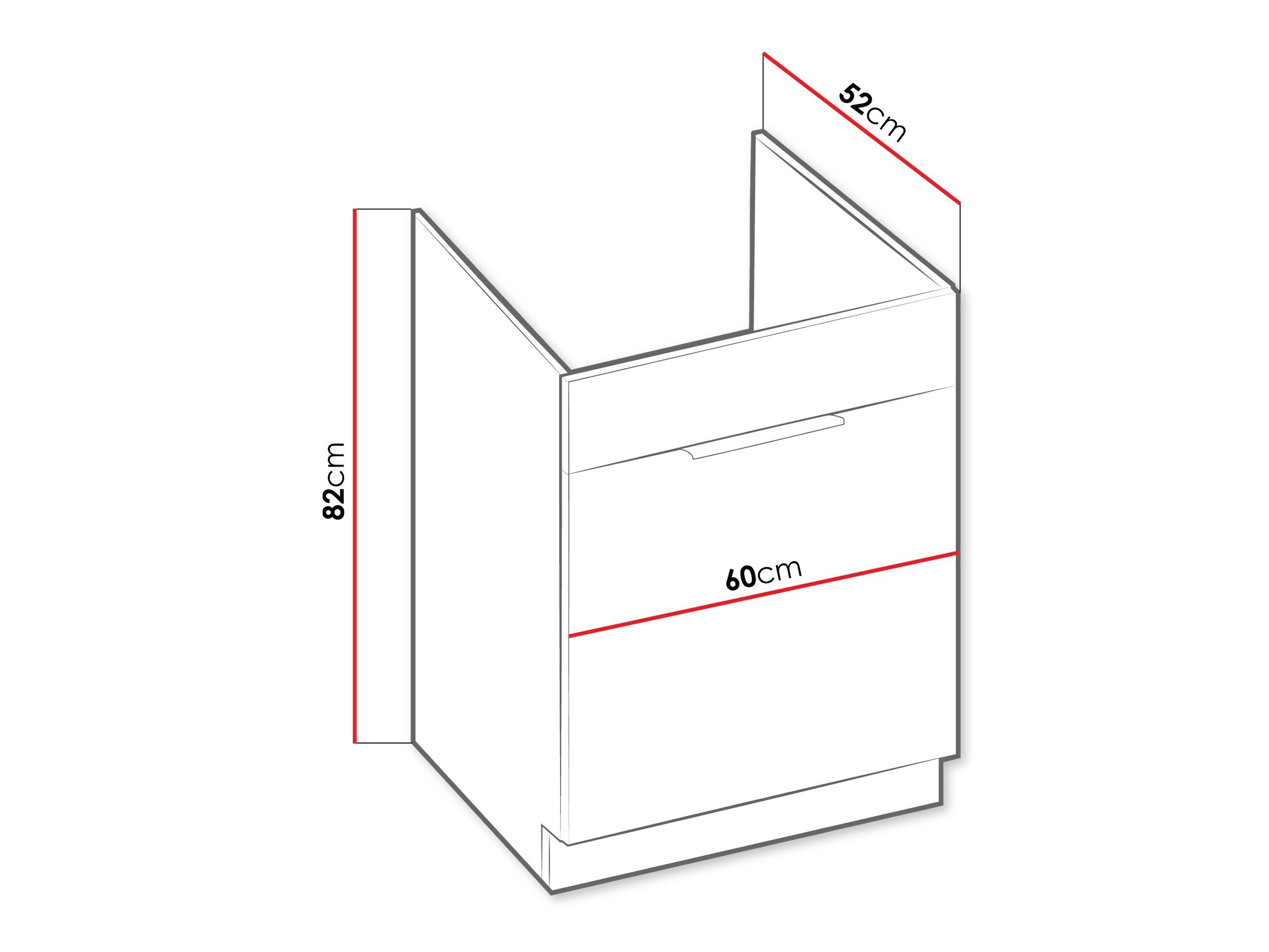 Modulaarinen allaskaappi laatikolla Sole 141