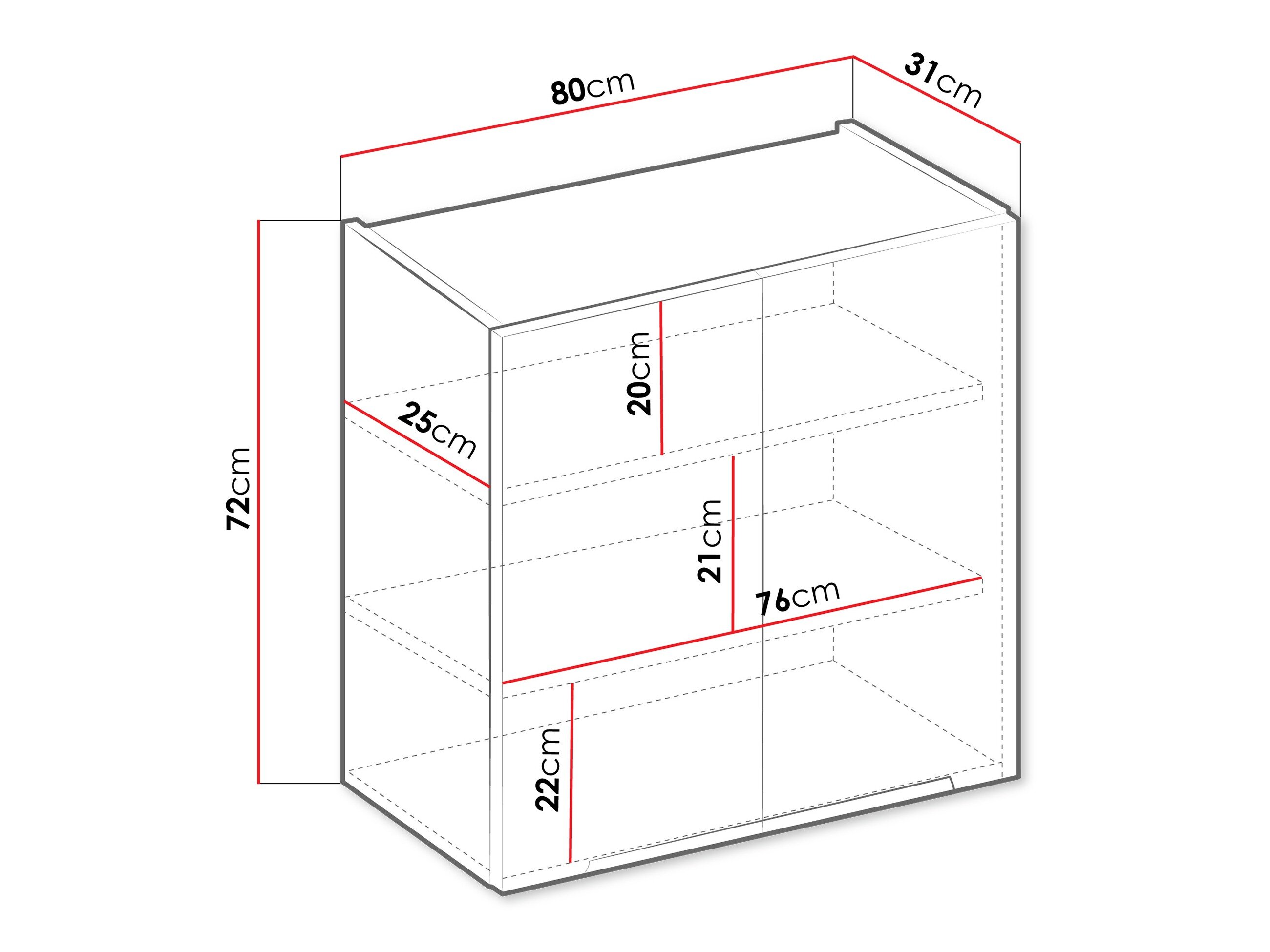 Modulaarinen seinäkaappi Sole 148