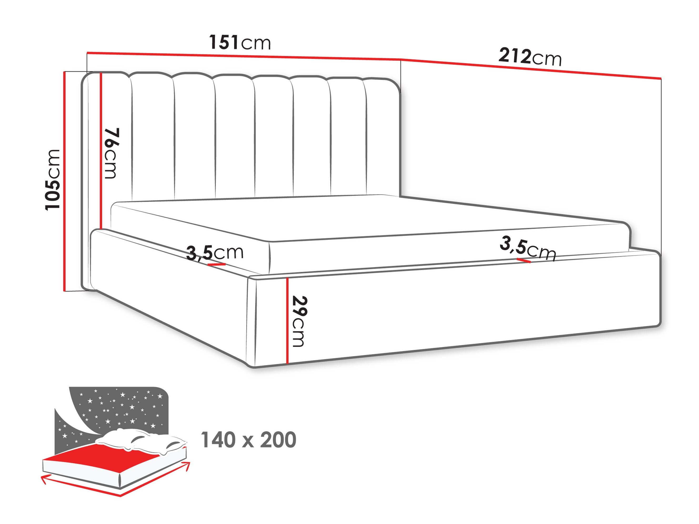 Sänky ComfiDream Stylos (Margo 227.01)