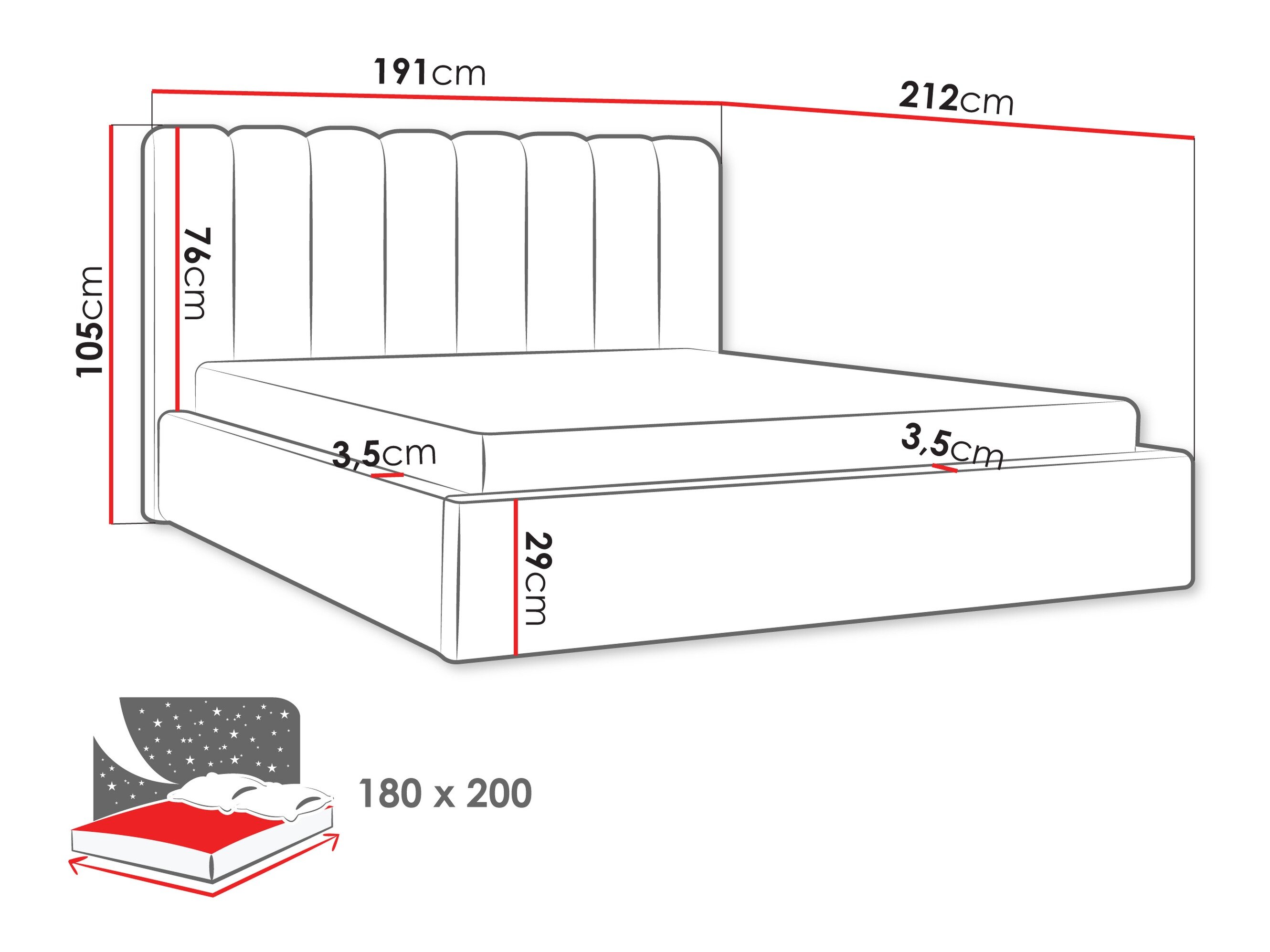 Sänky ComfiDream Stylos (Margo 227.01)