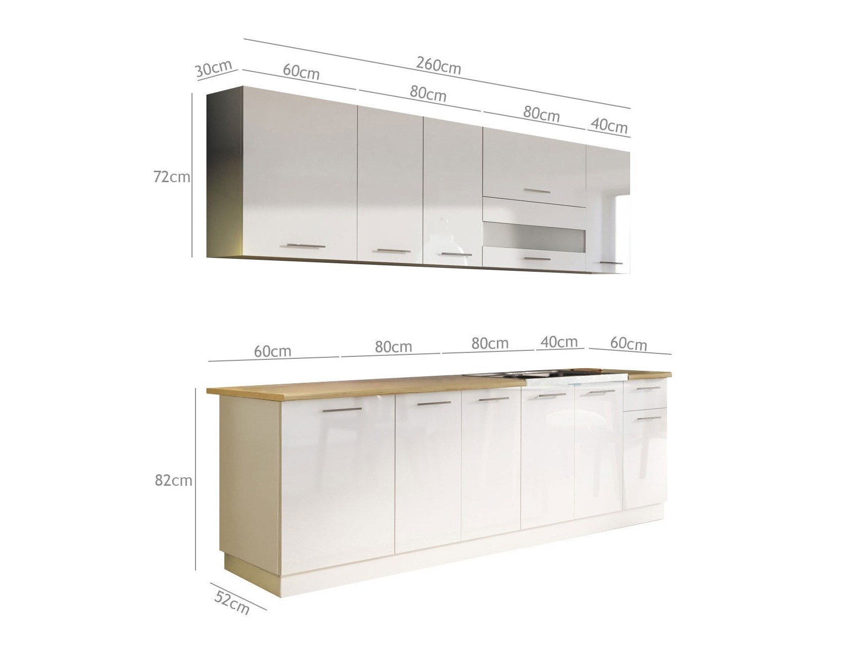 Moduulikeittiöryhmä Tiffa Grey 108
