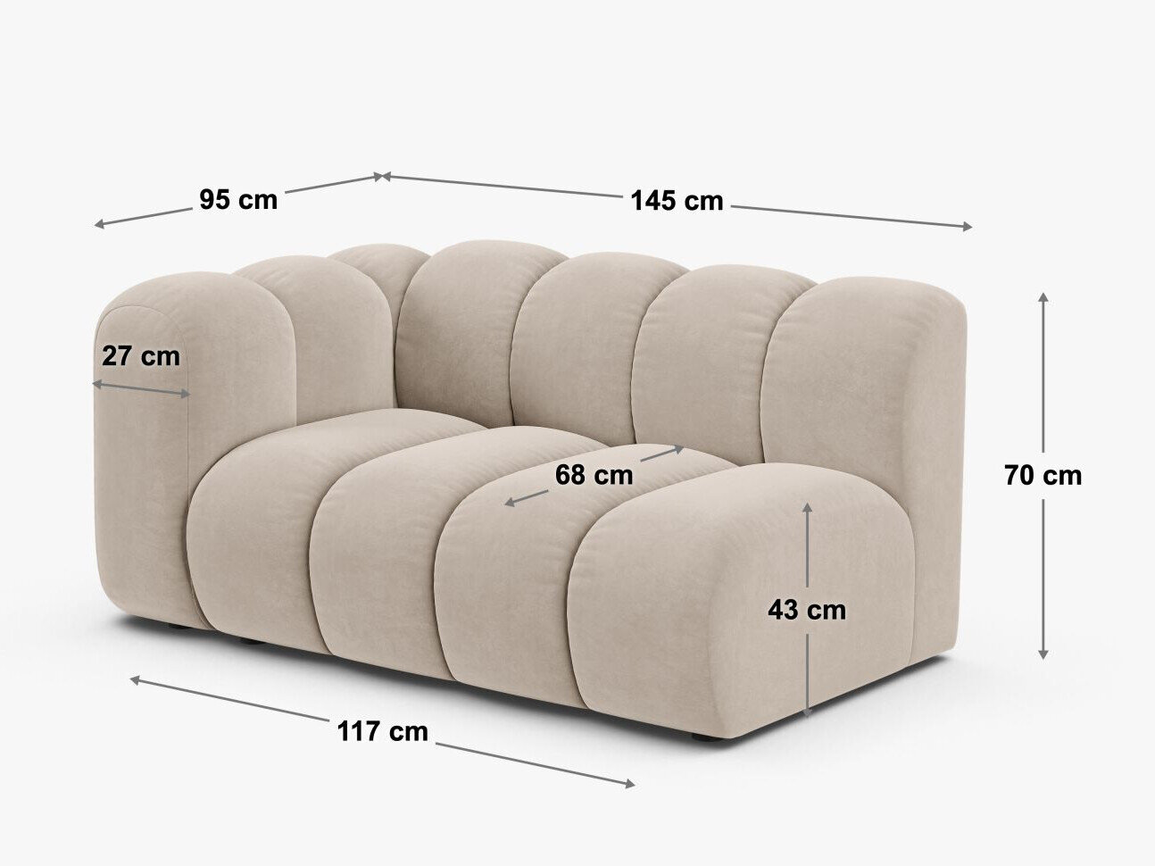 Modulaarinen istuinyksikkö Cirleve 115 (Venus 2927)