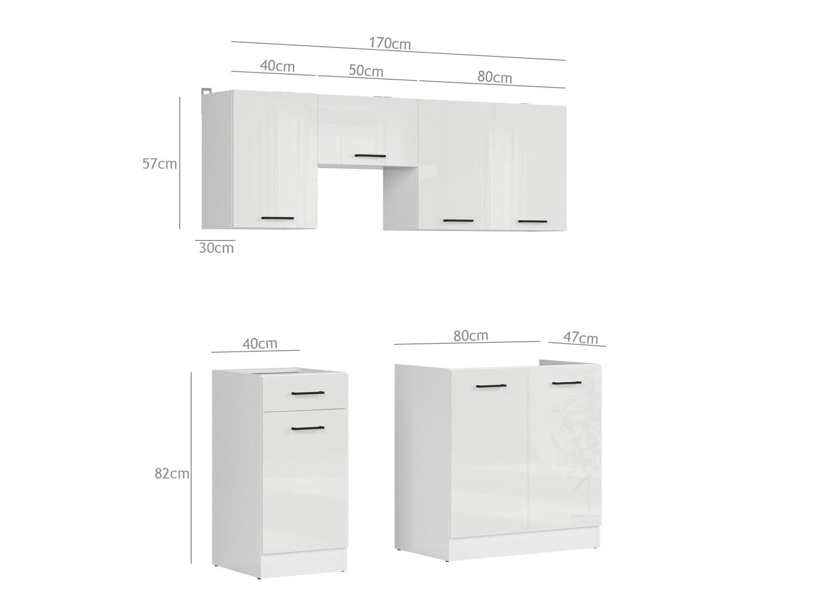 Moduulikeittiöryhmä Classic Grey 117