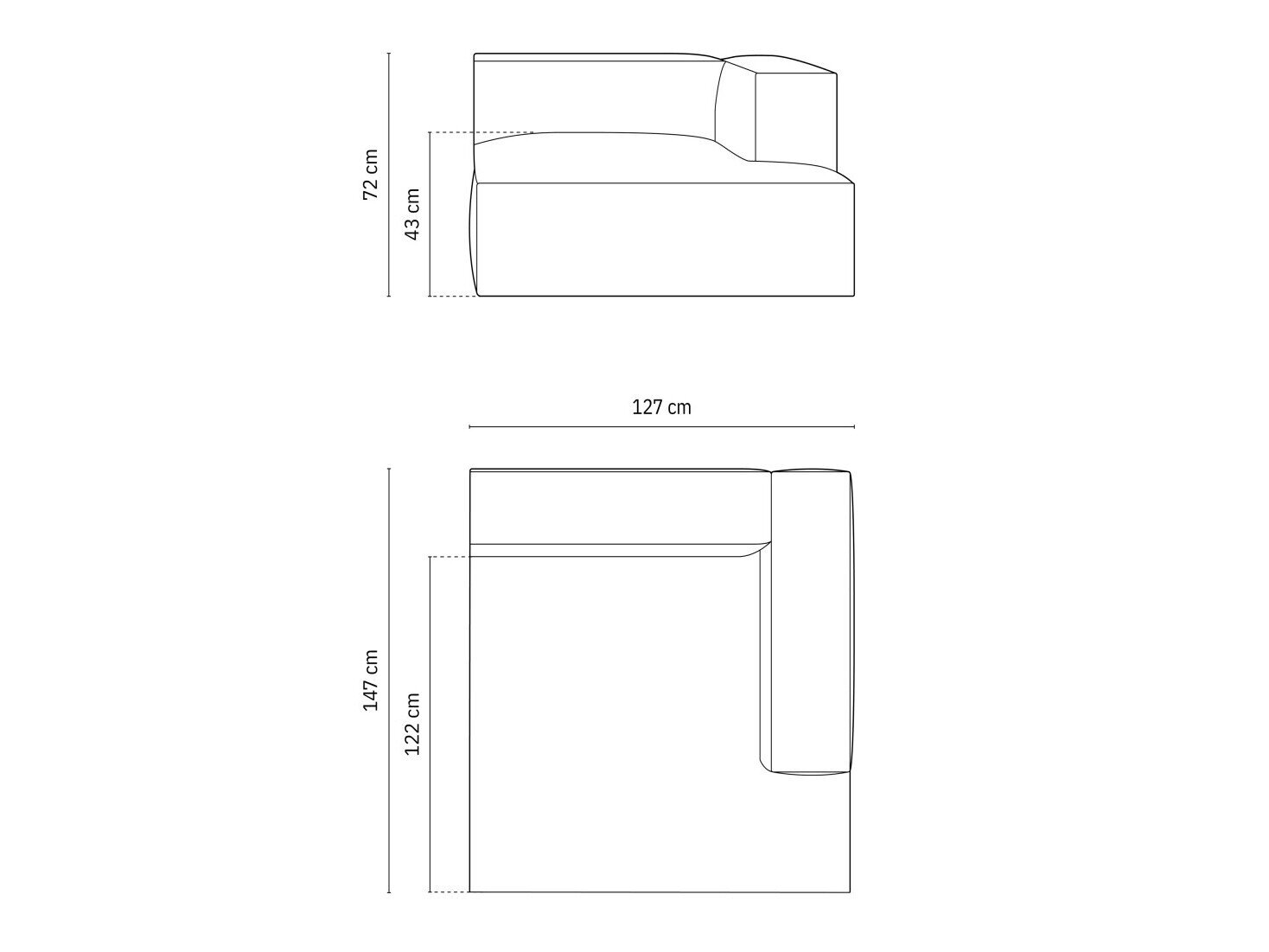 Modulaarinen istuinyksikkö Sonsore 104 (Paris Khaki)