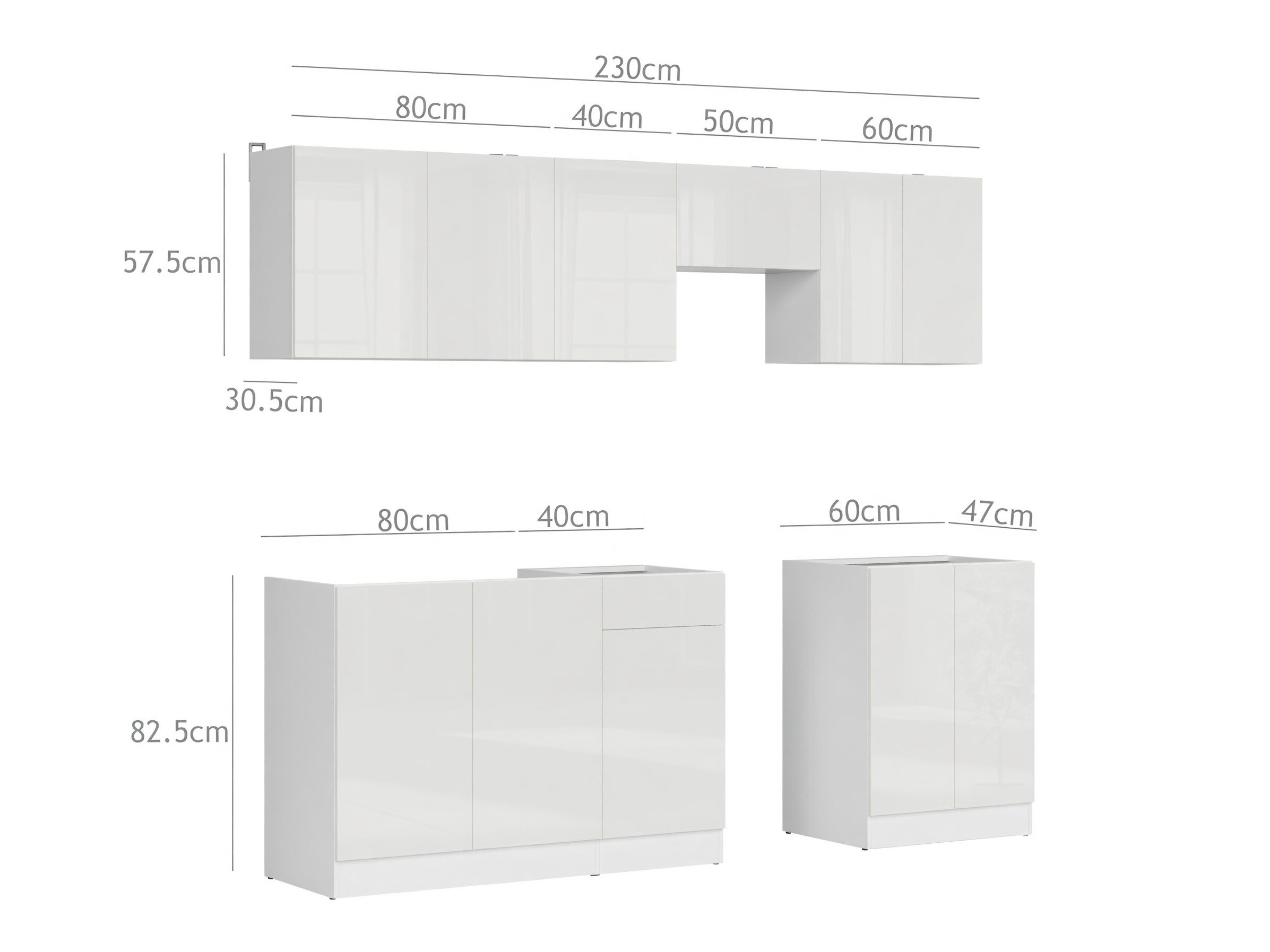 Moduulikeittiöryhmä Classic White 120