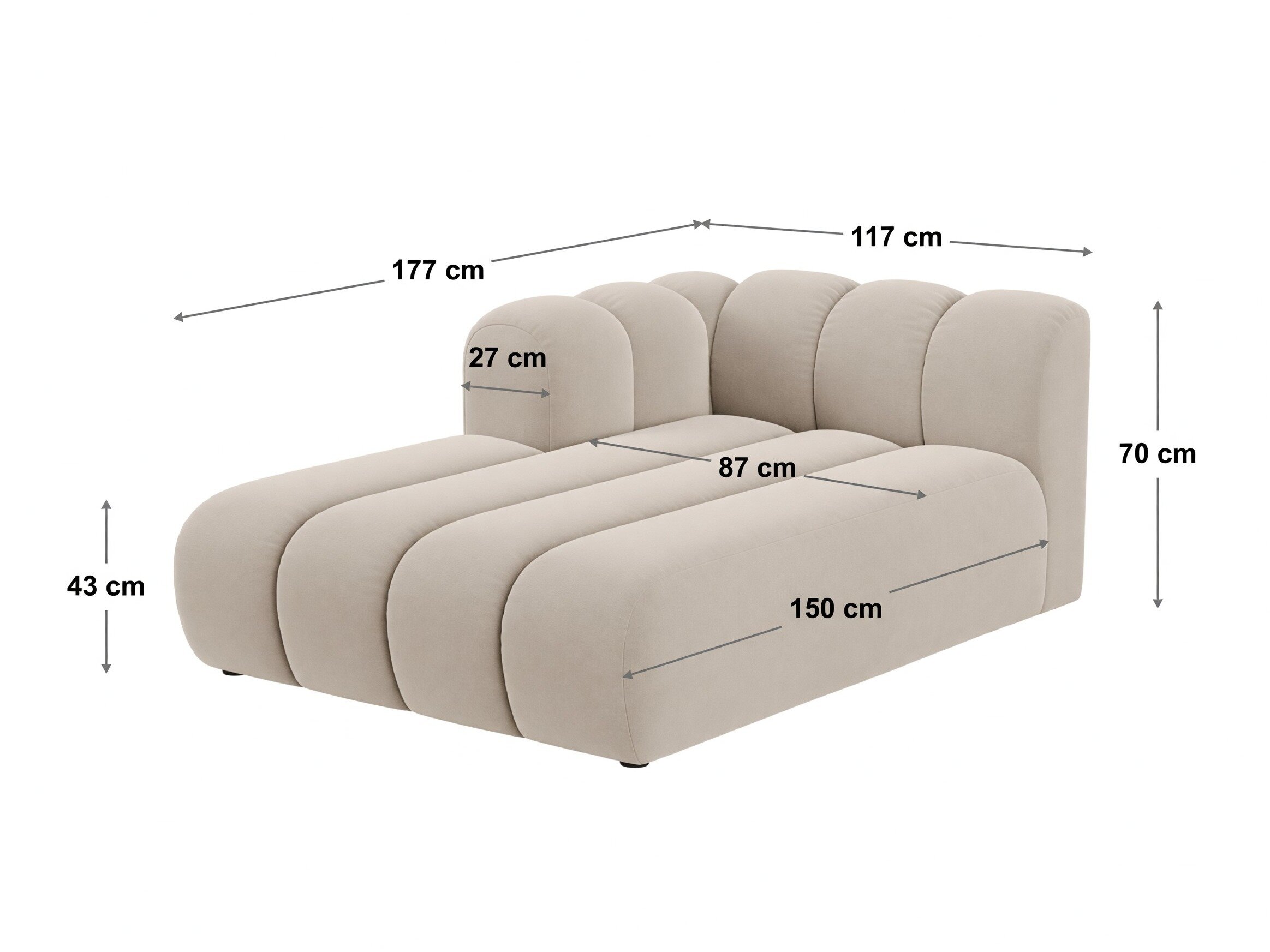 Modulaarinen istuinyksikkö Cirleve 117 (Venus 2911)