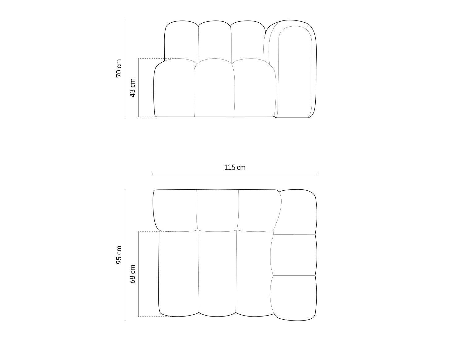 Modulaarinen istuinyksikkö Cirleve 110 (Baloo 2073)