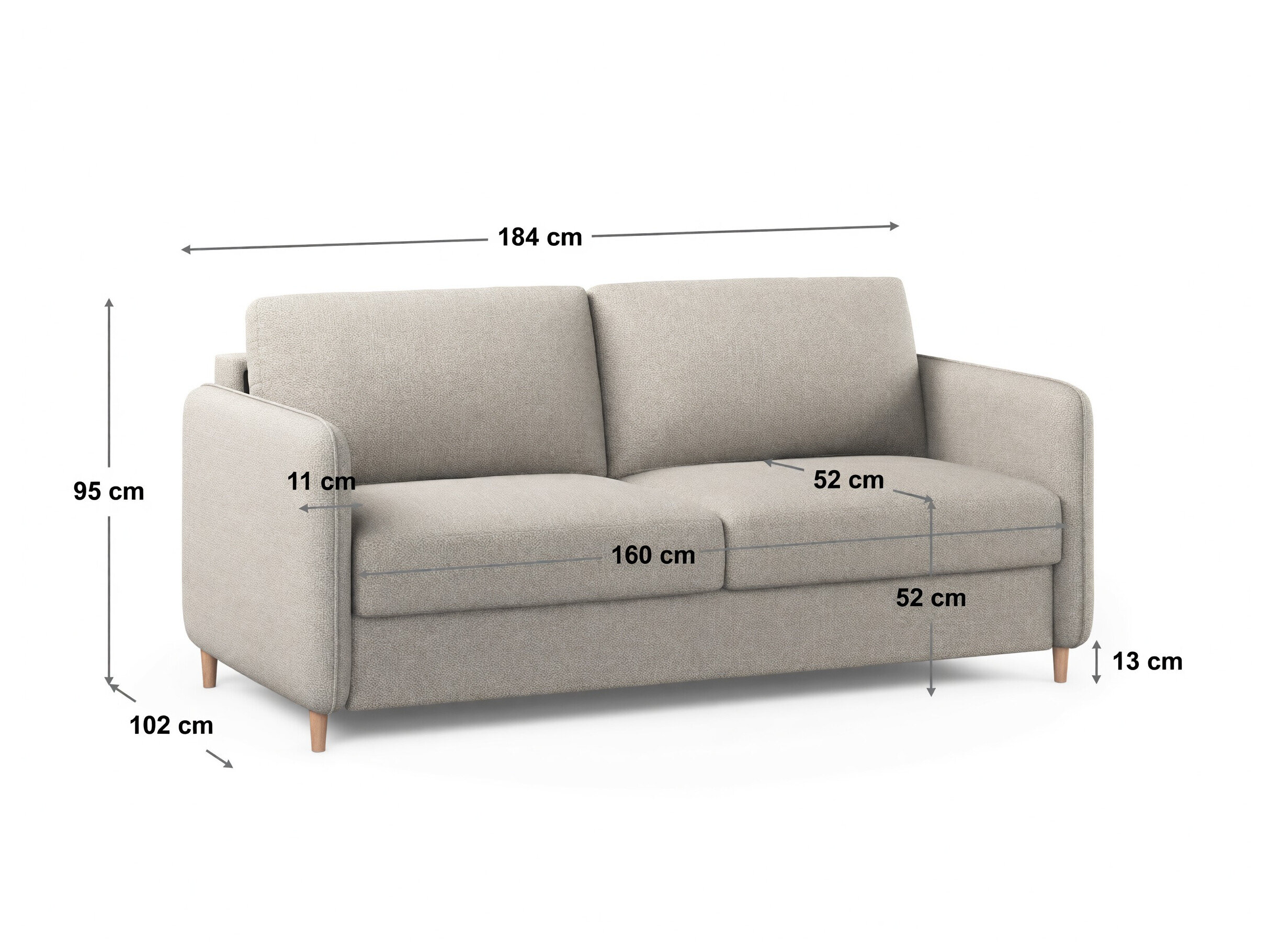 Vuodesohva Beckley 357 (Babel Sand)
