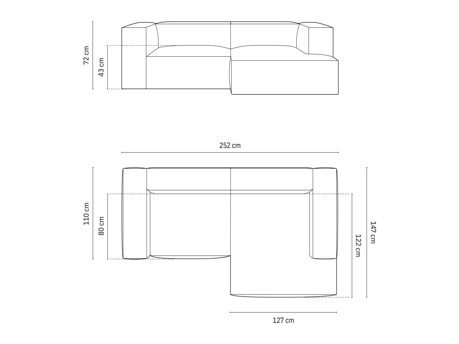 Moduulikulmasohva Sonsore 113 (Paris Black)