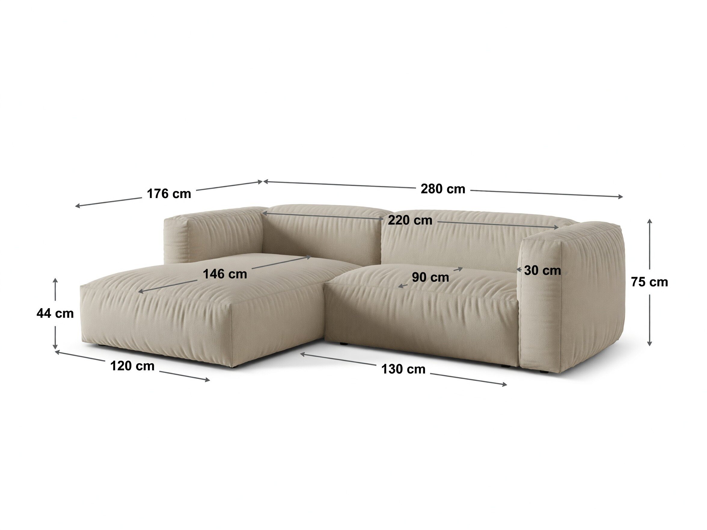 Moduulikulmasohva Sorcoro 123 (Vogue 01)