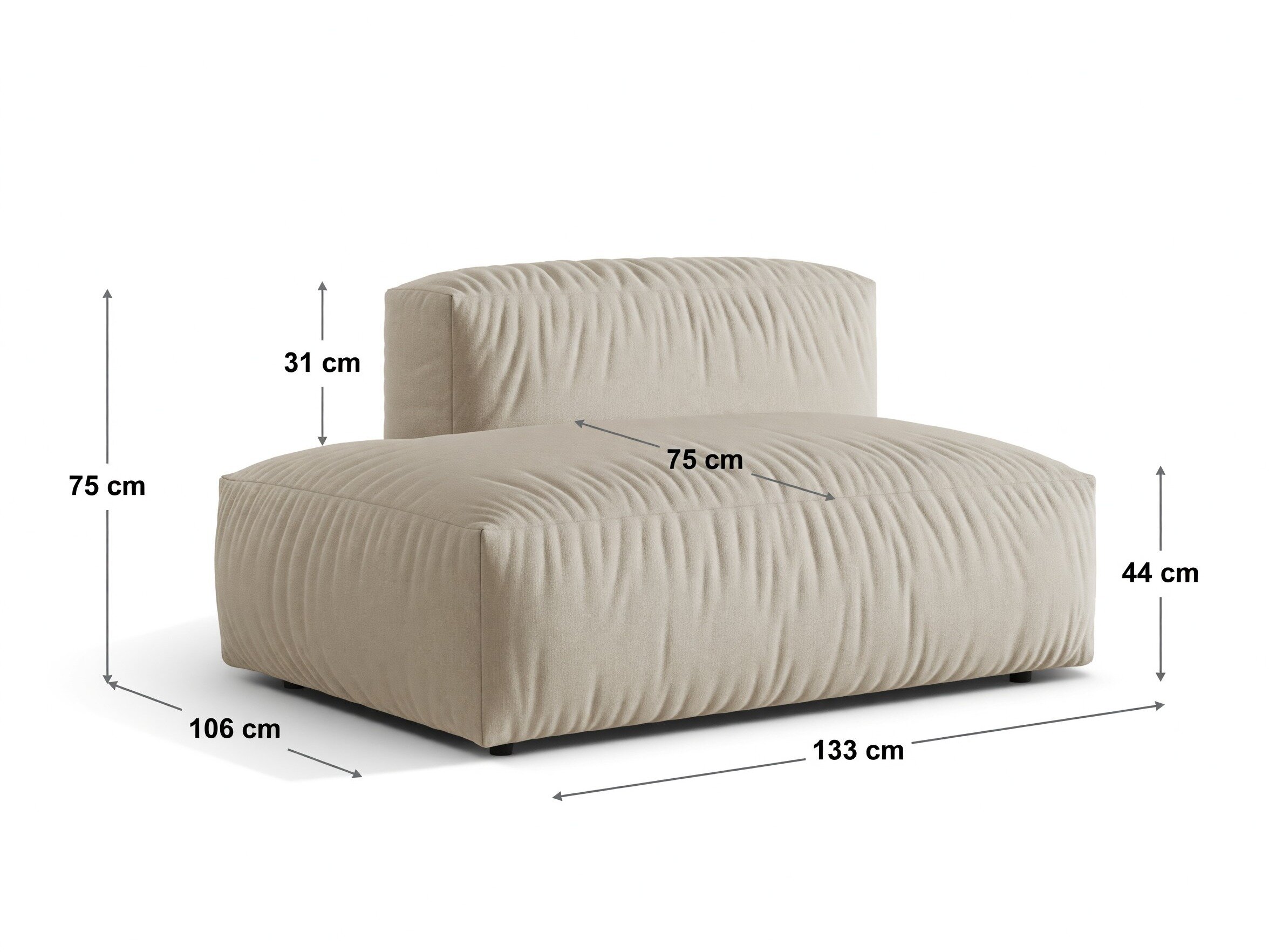 Modulaarinen istuinyksikkö Sorcoro 126 (Monet Graphite)