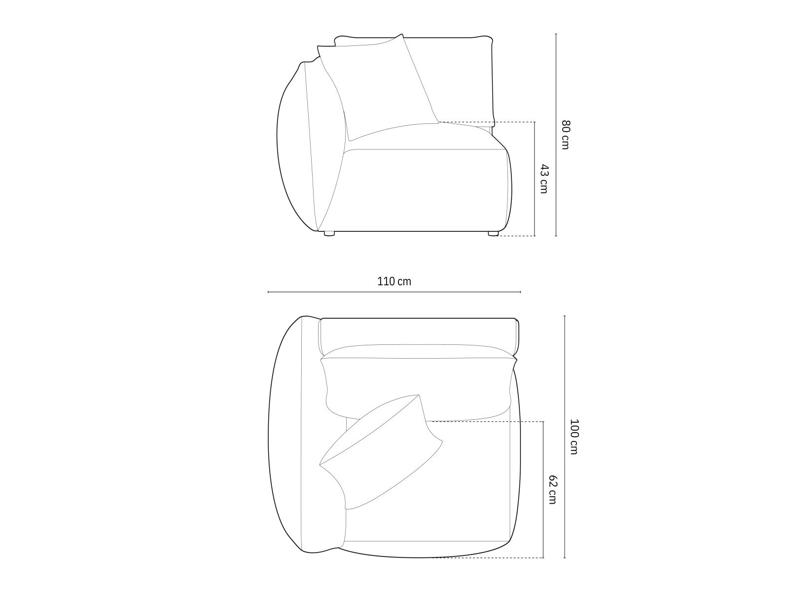 Modulaarinen istuinyksikkö Ruvmone 101 (Casino Taupe)
