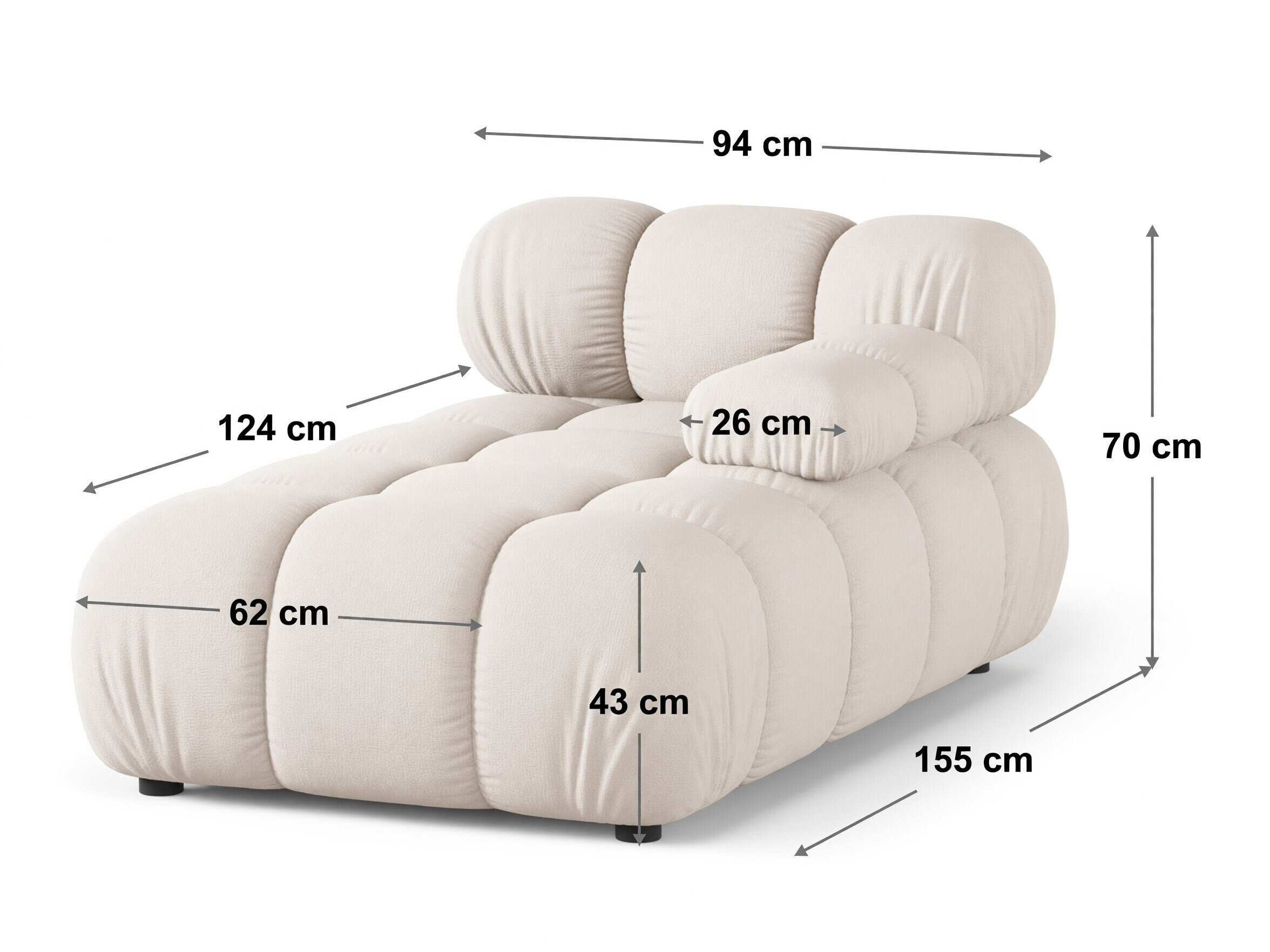 Modulaarinen istuinyksikkö Caltenu 103 (Venus 2923)