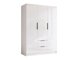 Wardrobe Closico Calvron I (White + Glossy white)