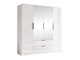 Wardrobe Closico Cadron II (White + Glossy white)