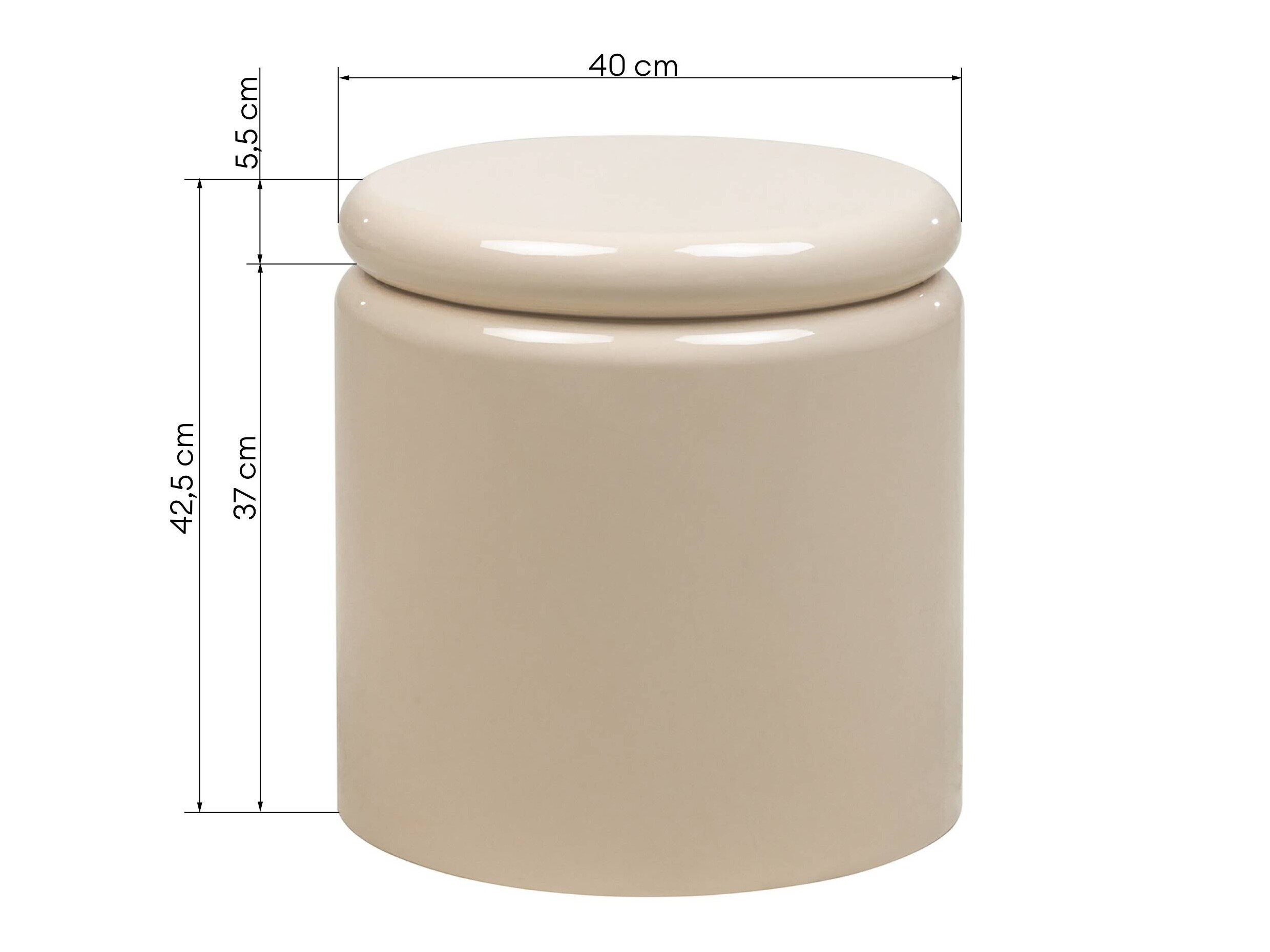 Sivupöytä Burleson 595 (Kiiltävä Beige)