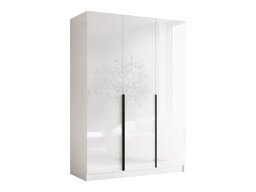 Vaatekaappi Closico Decoron I (Valkoinen + Kiiltävä valkoinen)