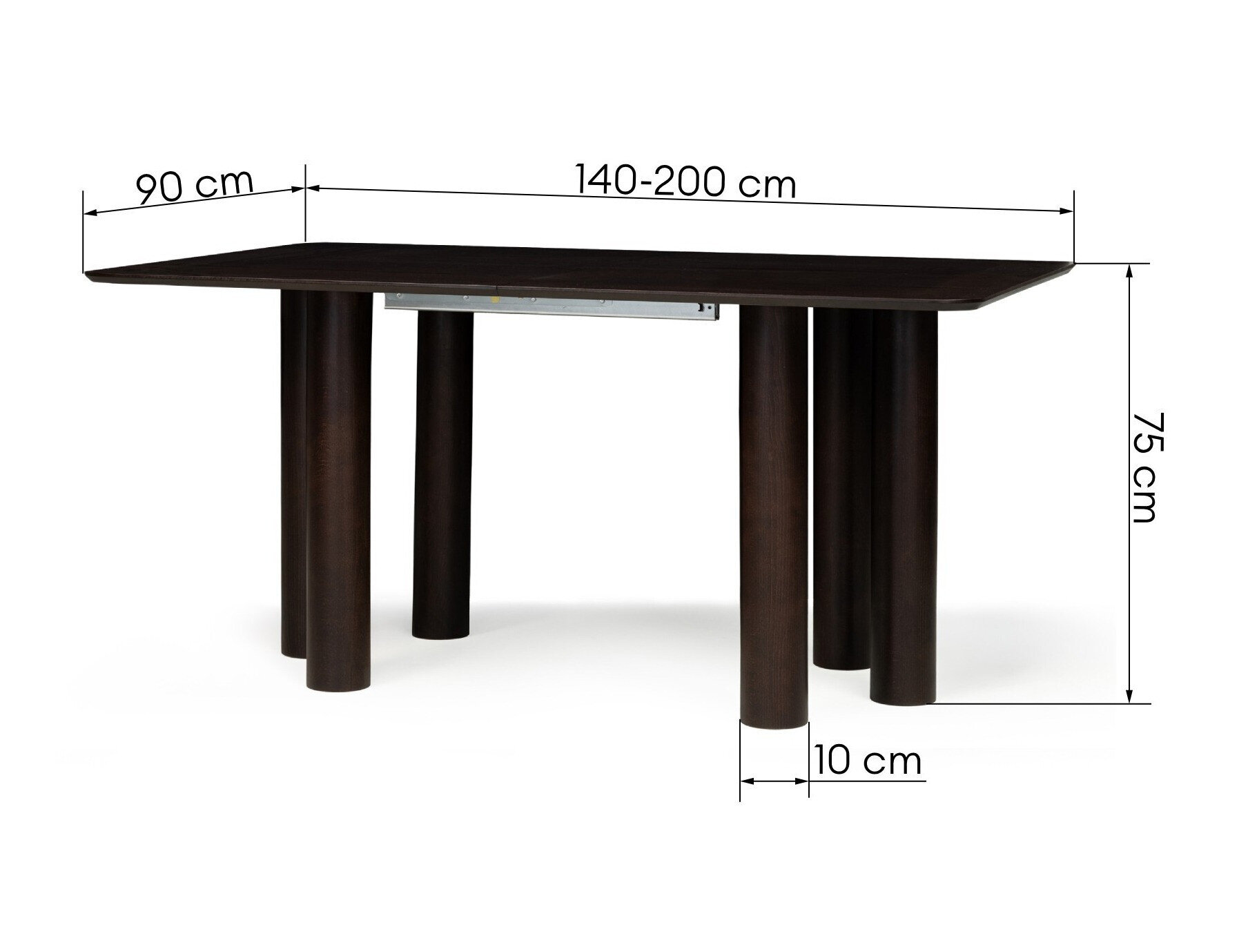 Pöytä Burleson 775 (Pähkinä)