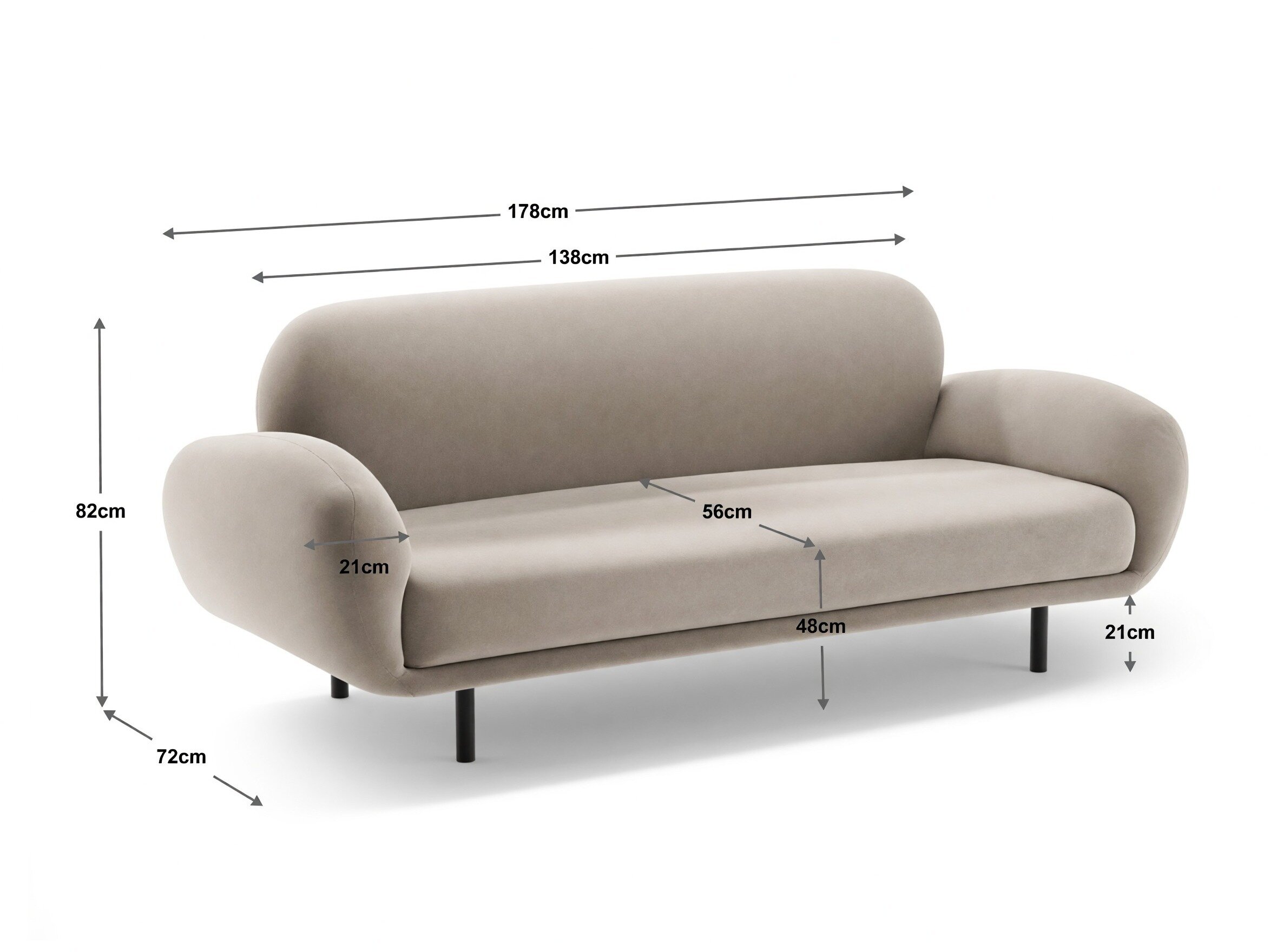 Sohva Beckley 343 (Casino Pearl)